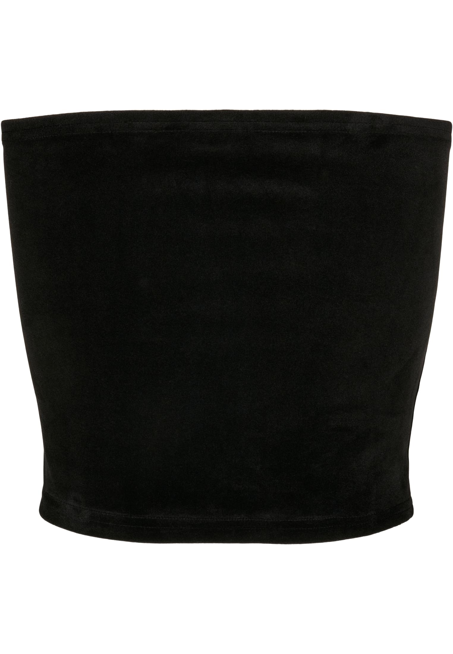 Ladies Short Velvet Tube Top | black