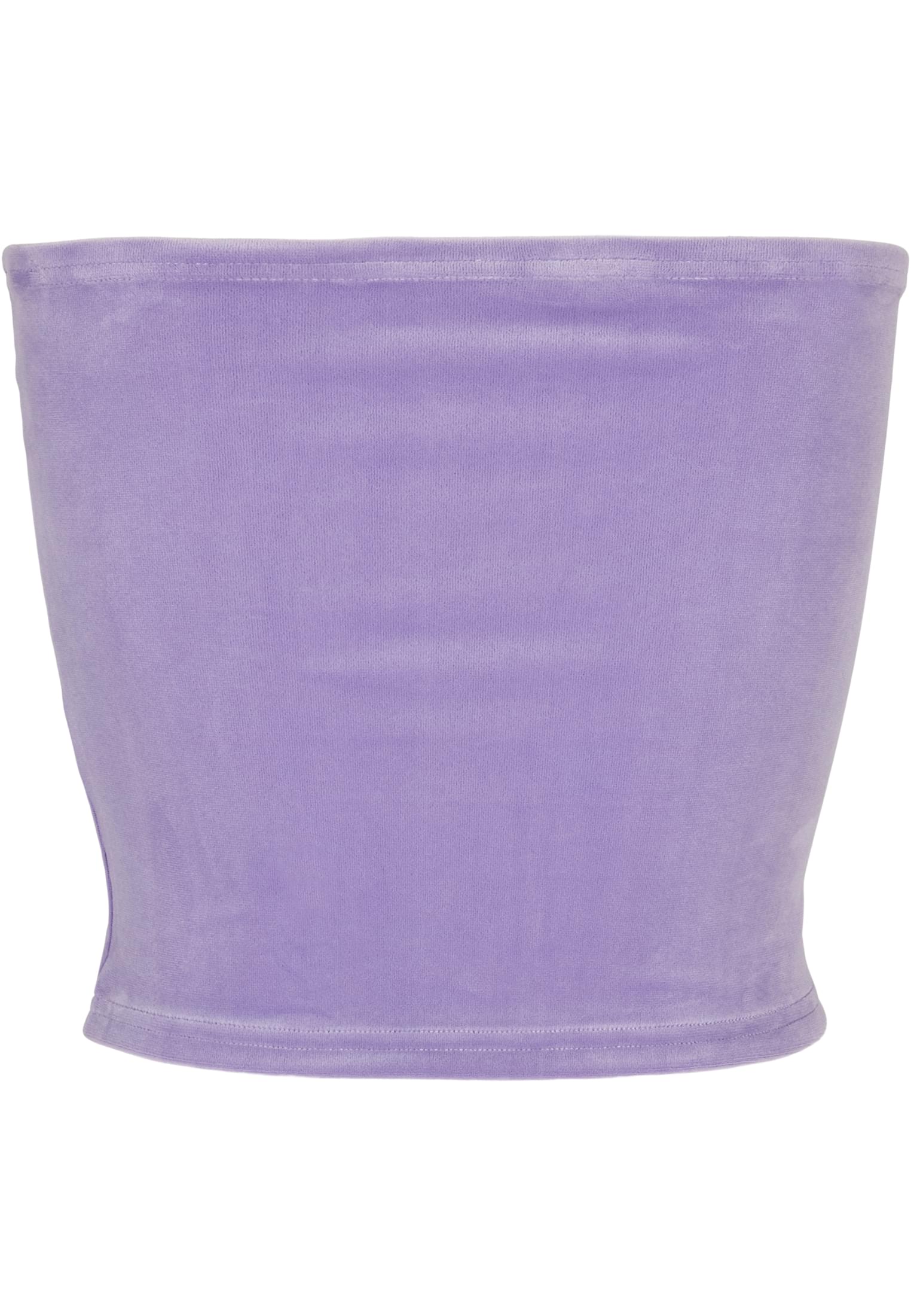 Ladies Short Velvet Tube Top | lavender