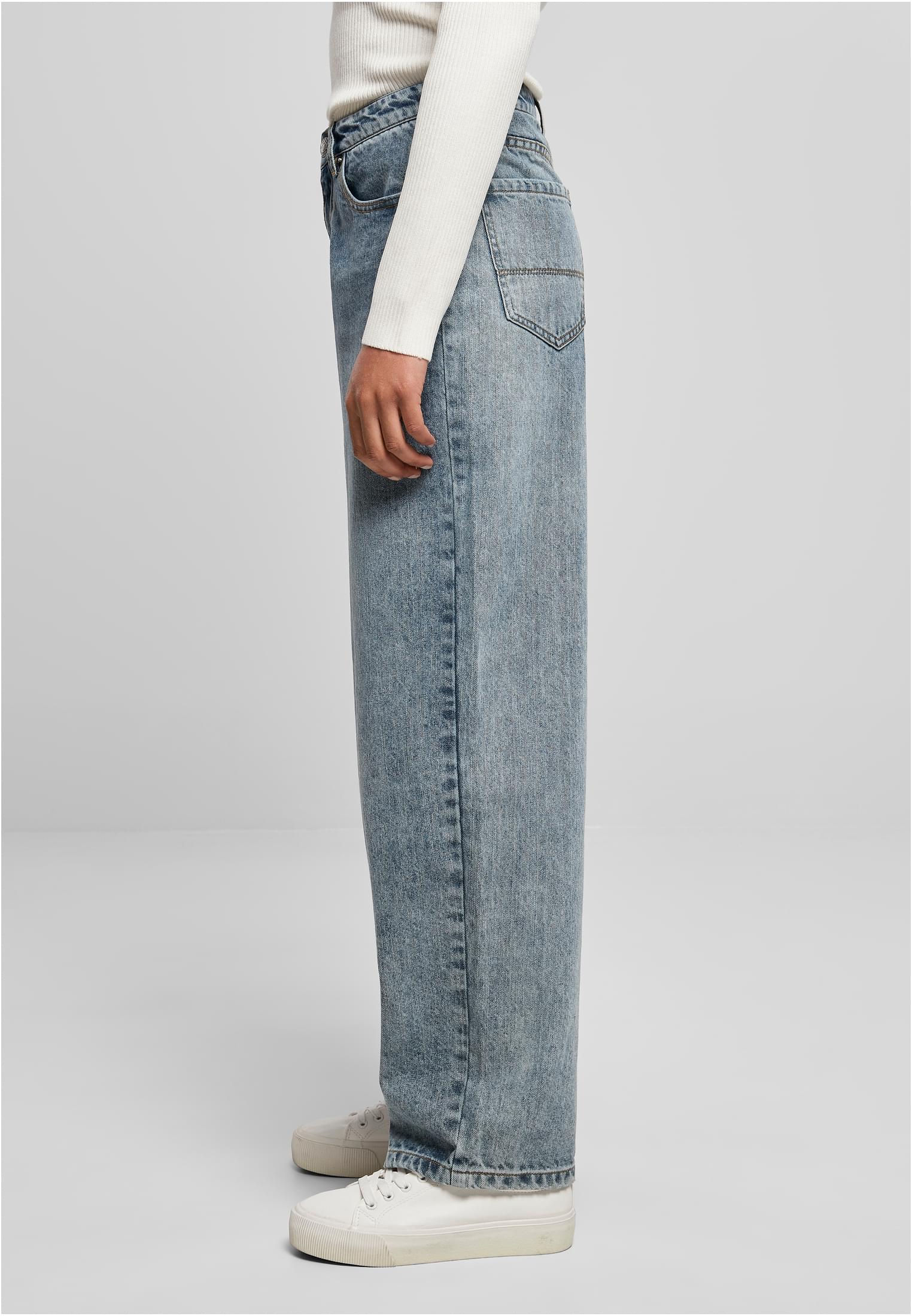 Ladies High Waist 90´S Wide Leg Denim Pants | tinted light blue washed