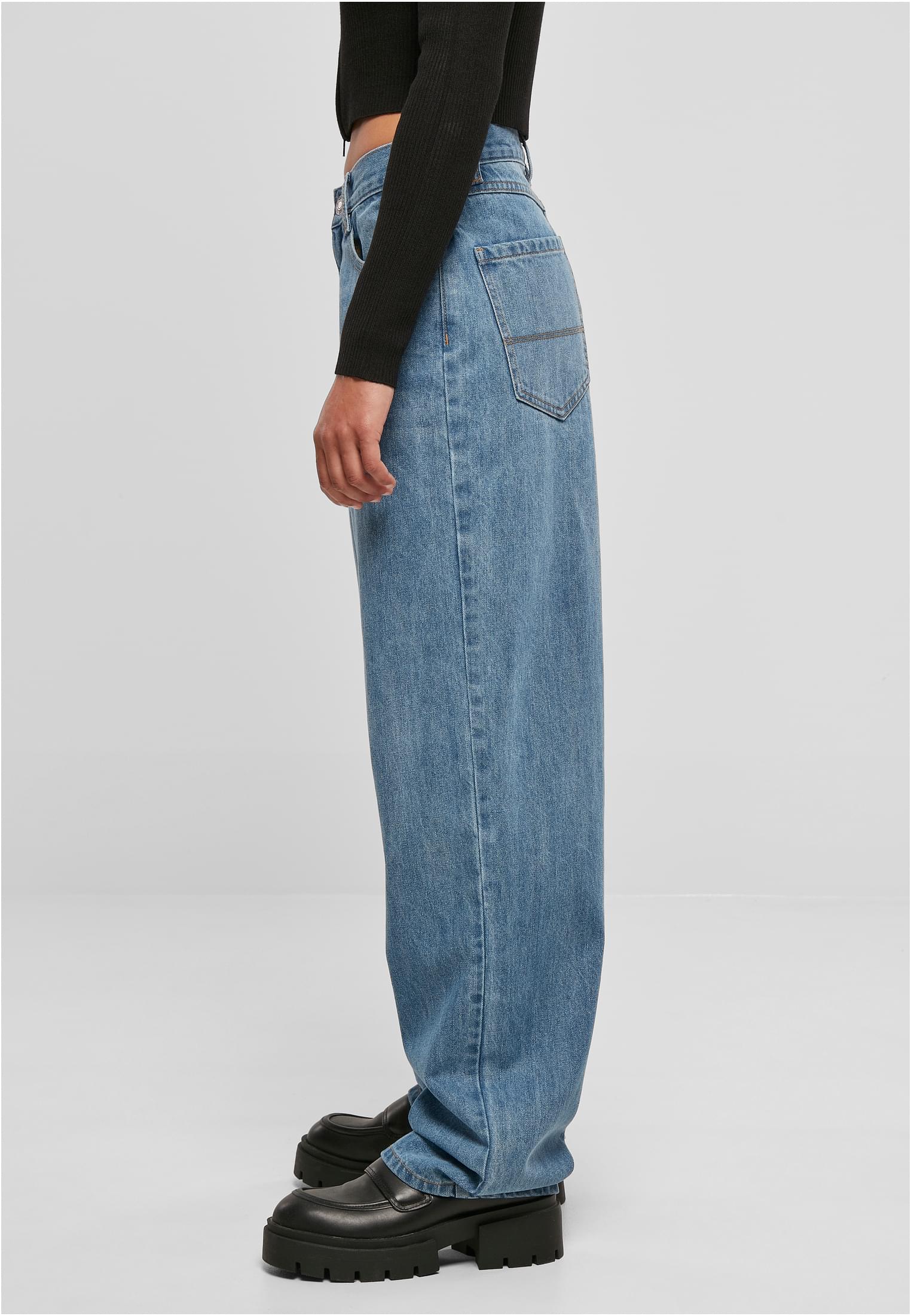 Ladies High Waist 90´S Wide Leg Denim Pants | midstone washed