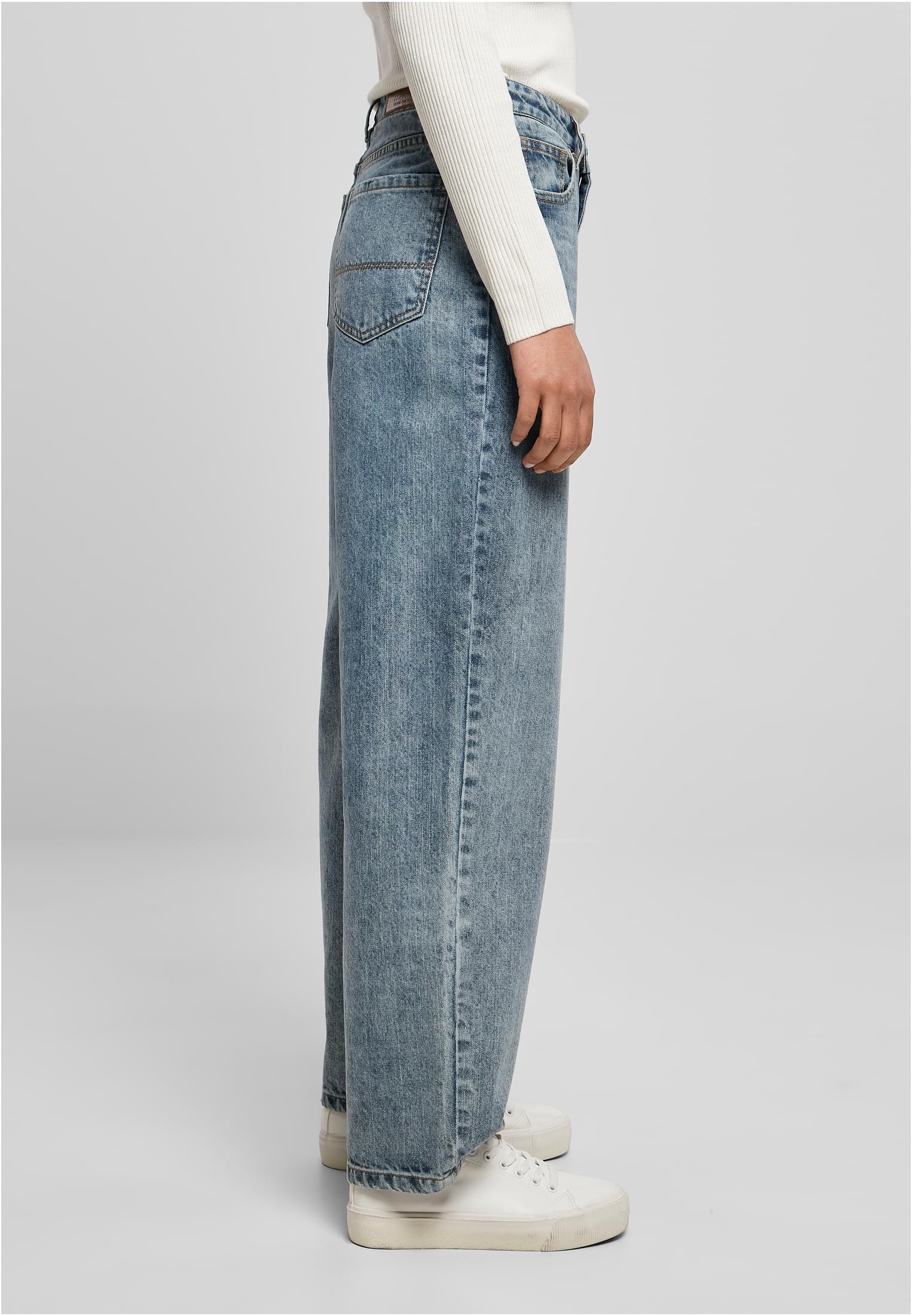 Ladies High Waist 90´S Wide Leg Denim Pants | tinted light blue washed