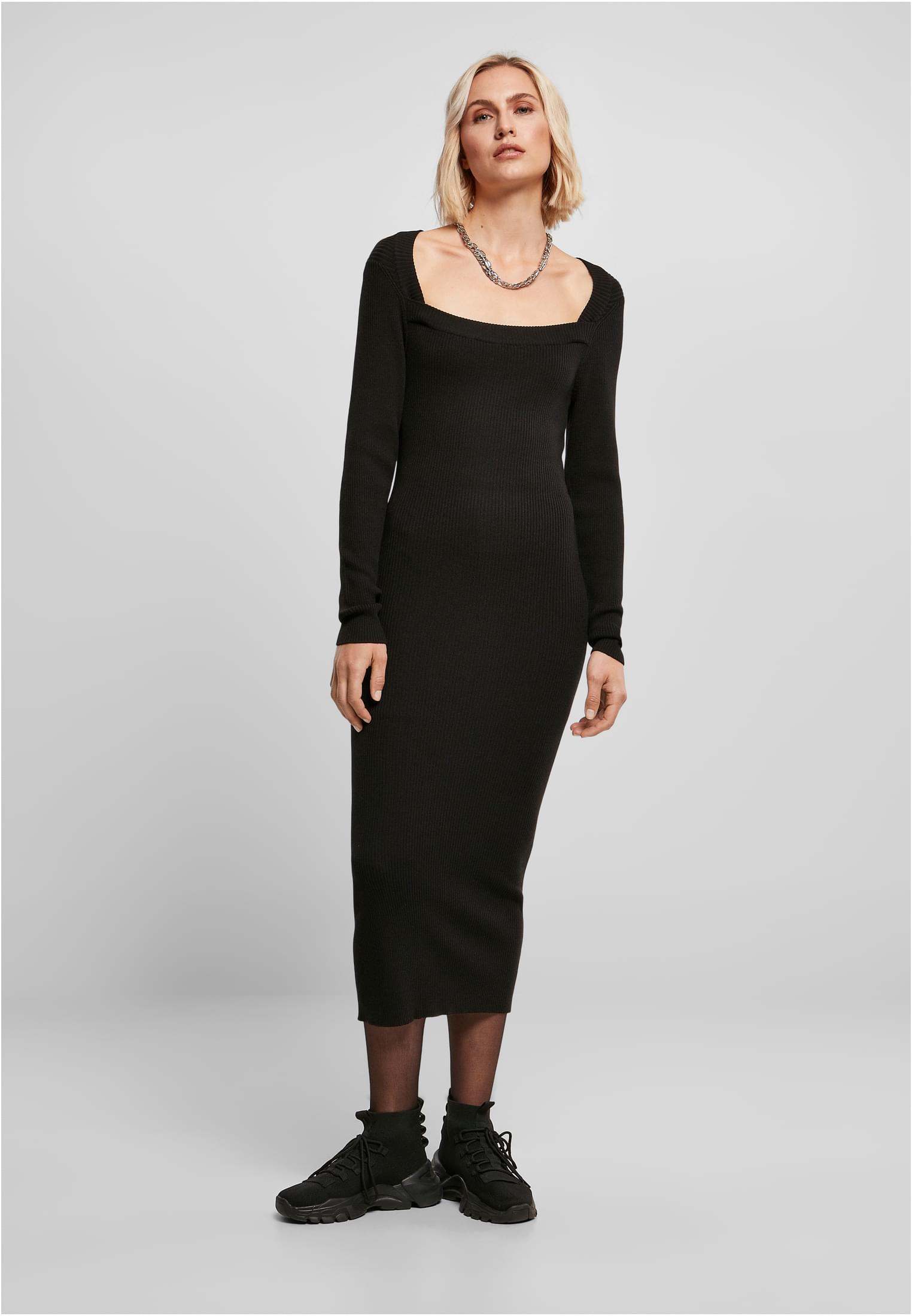 Ladies Long Knit Dress | black