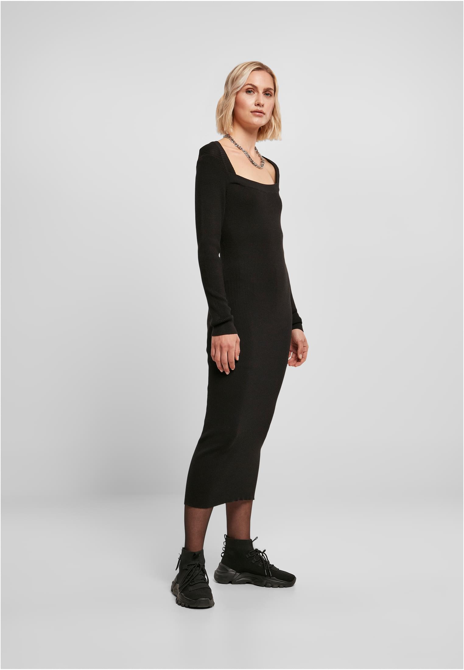 Ladies Long Knit Dress | black