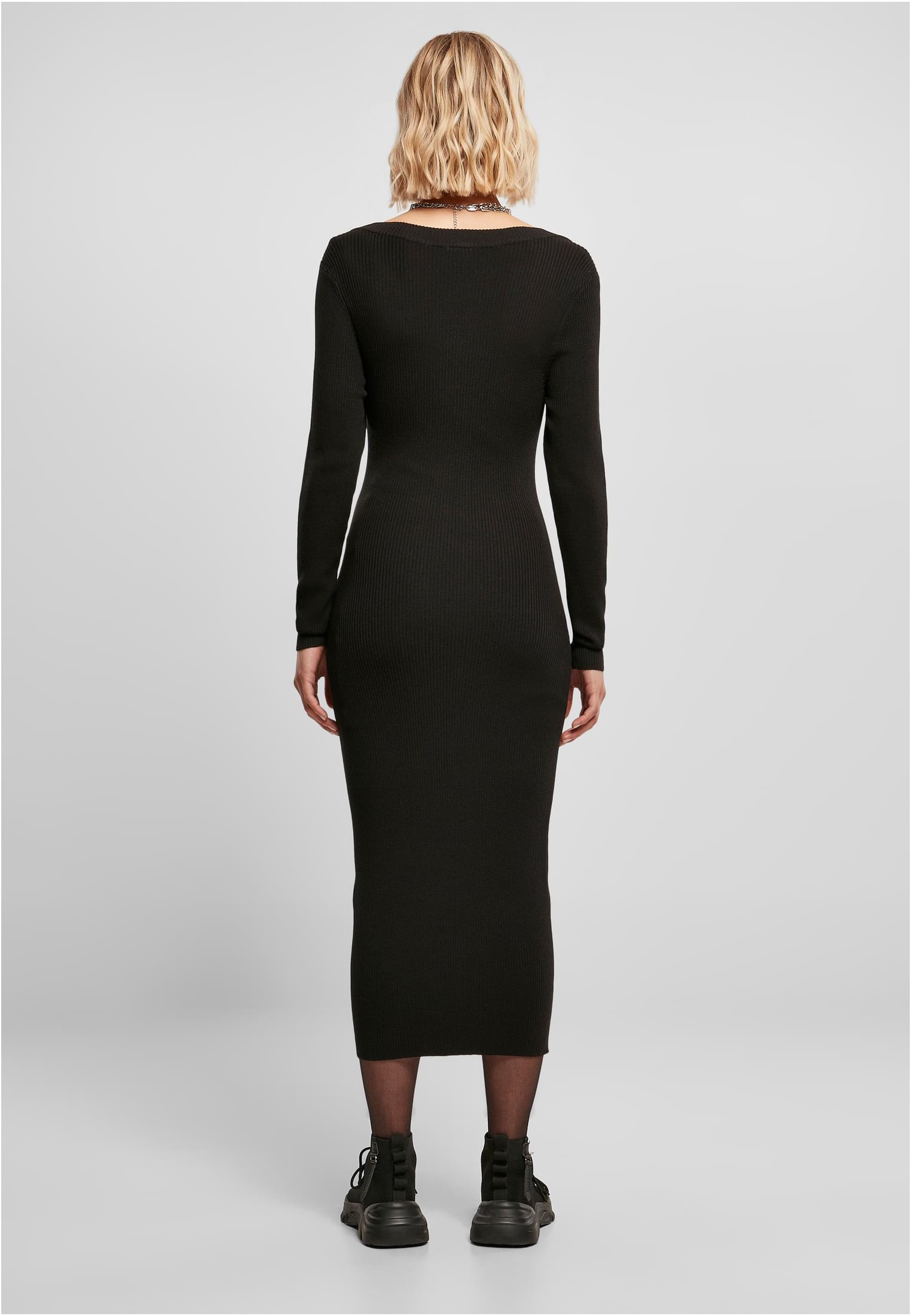 Ladies Long Knit Dress | black