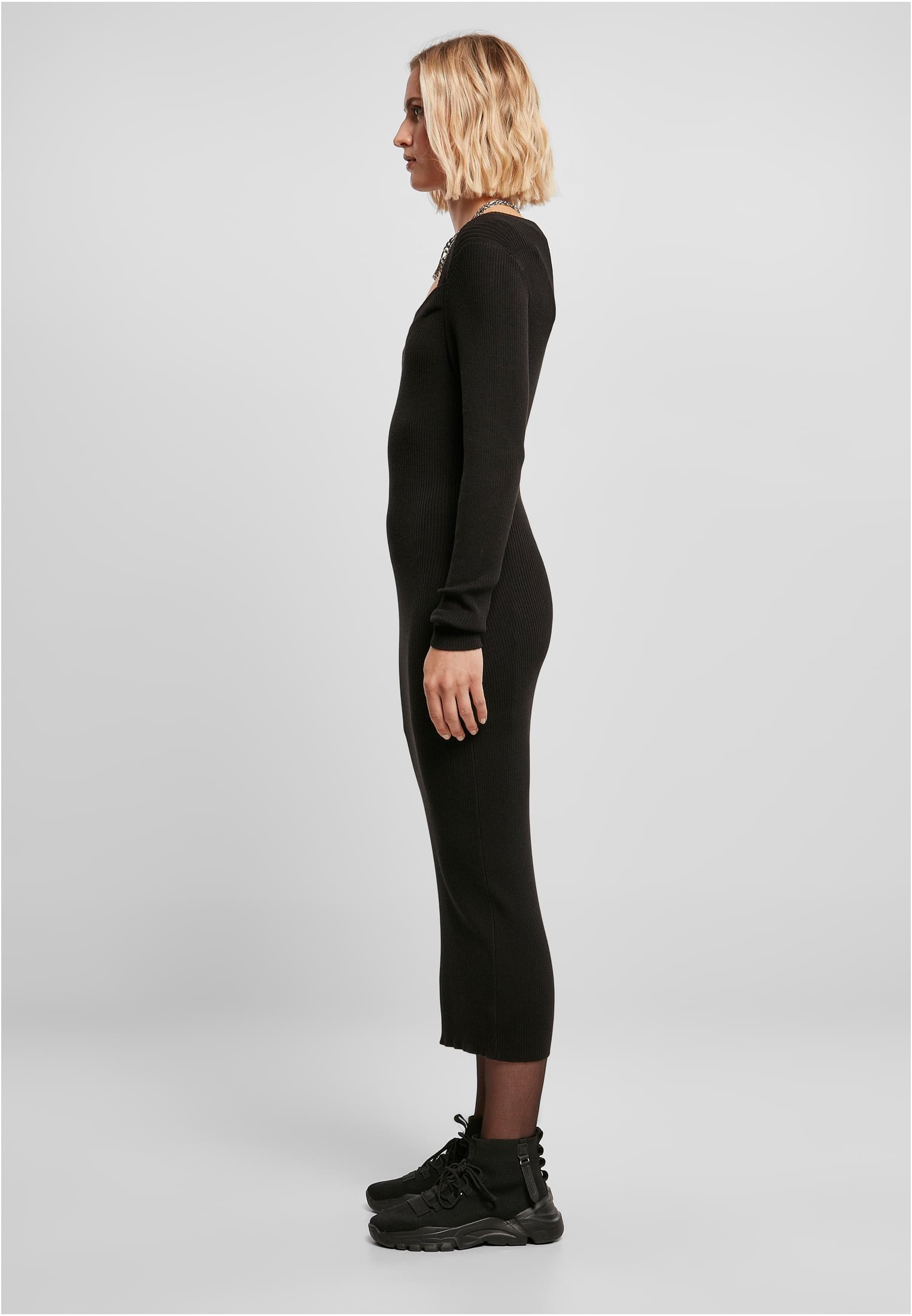 Ladies Long Knit Dress | black