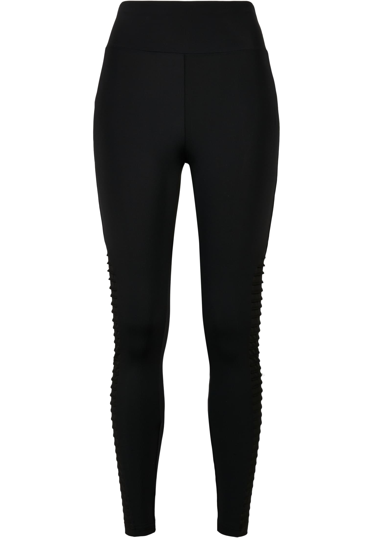 Ladies Highwaist Biker Tech Mesh Leggings | black