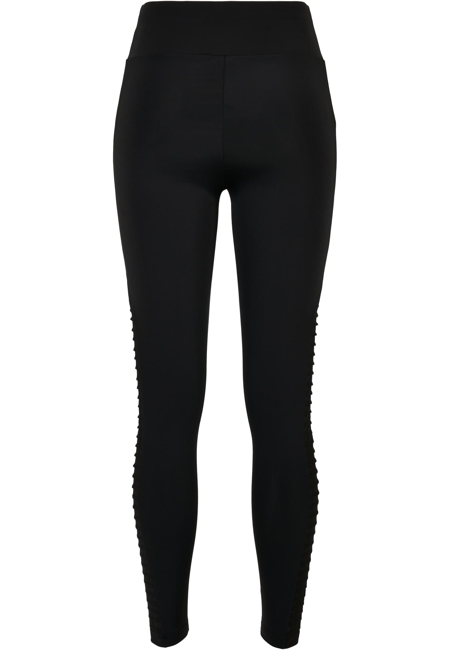 Ladies Highwaist Biker Tech Mesh Leggings | black