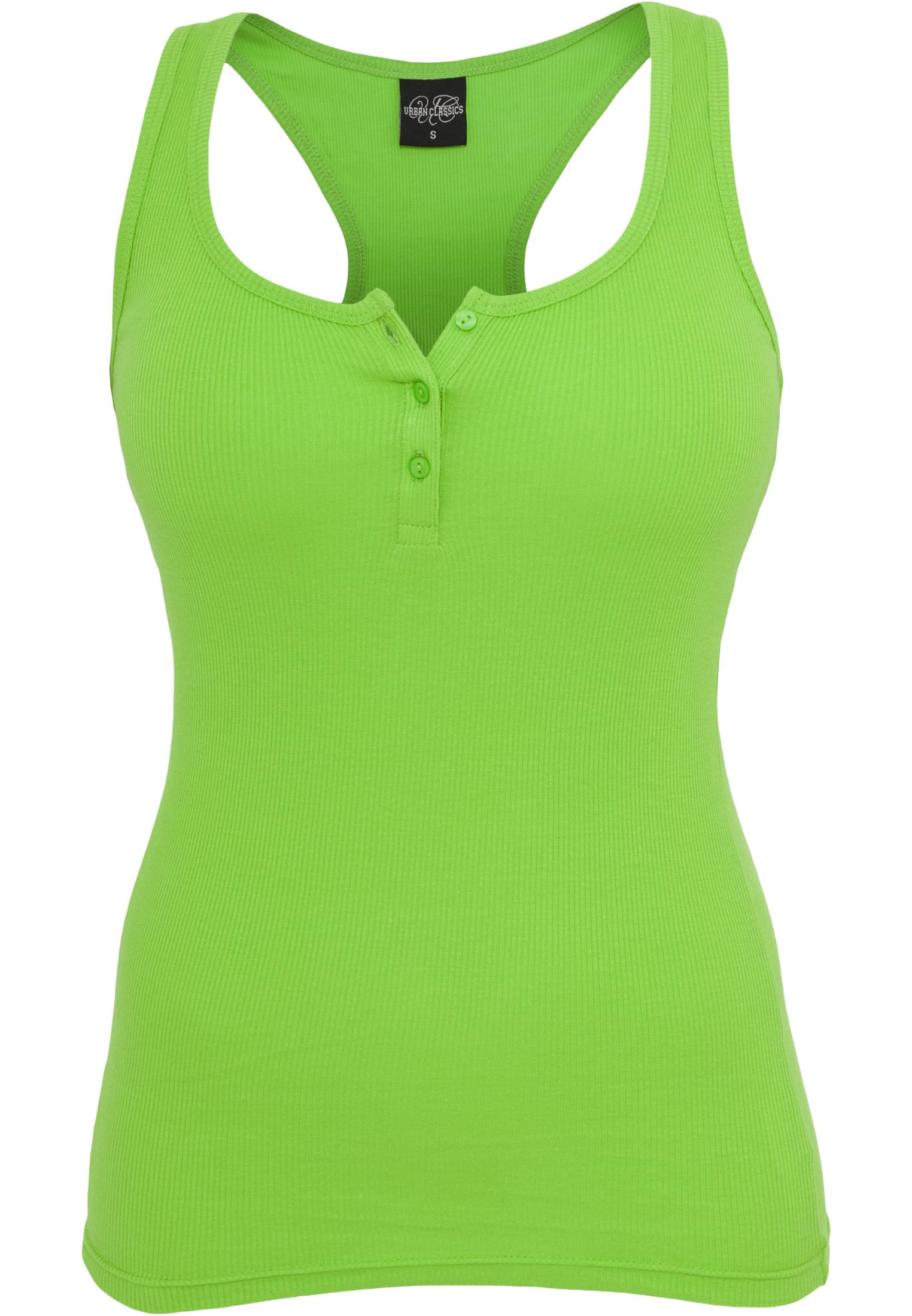 Ladies Button Tanktop | limegreen