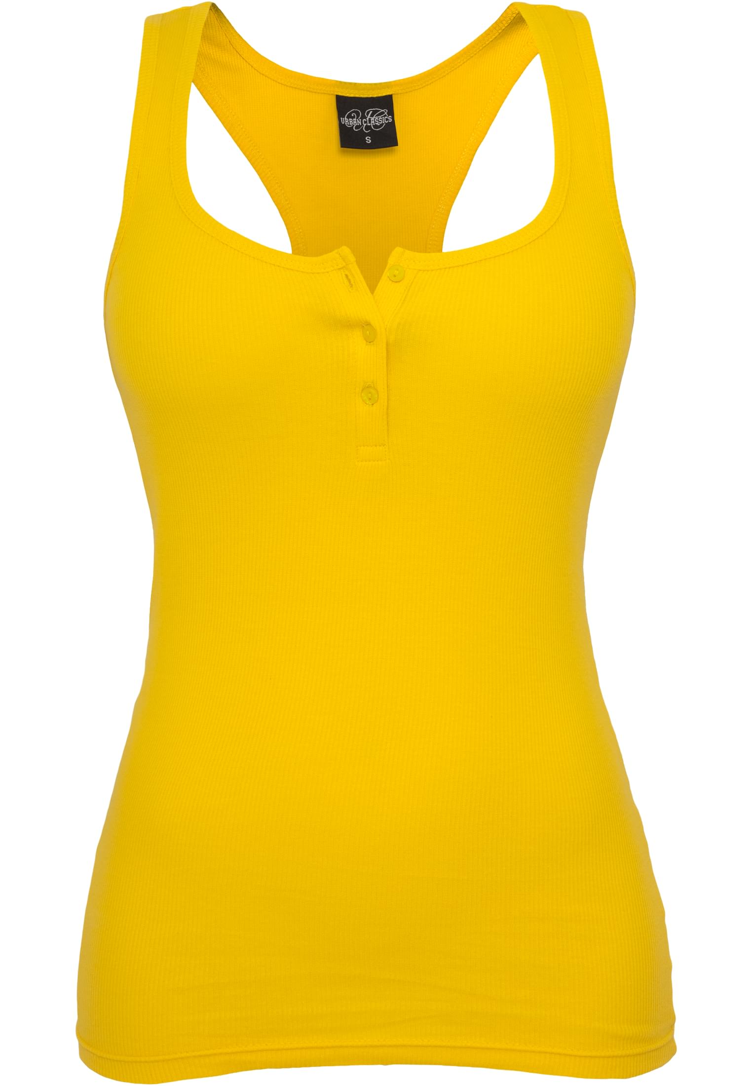 Ladies Button Tanktop | yellow