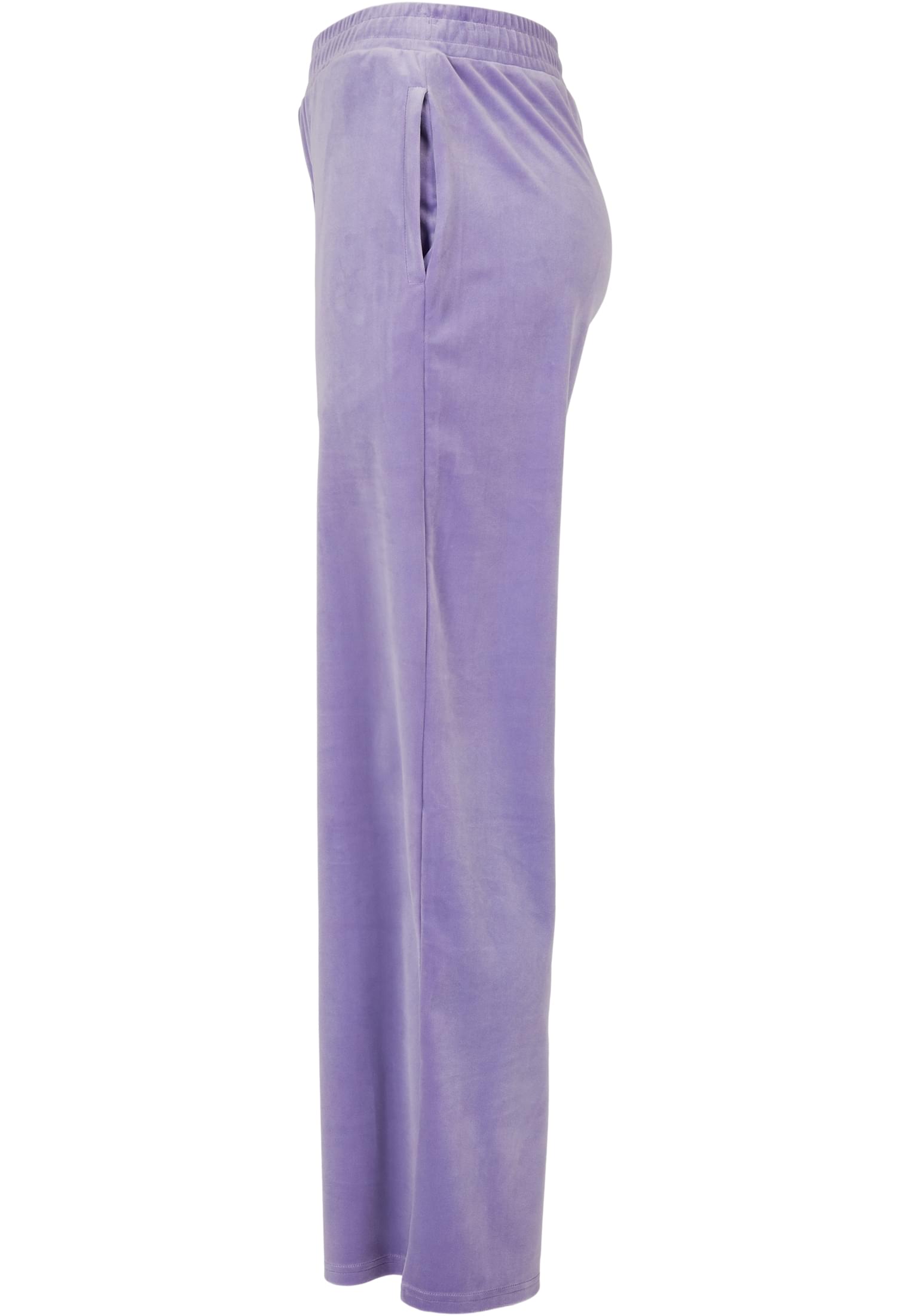 Ladies High Waist Straight Velvet Sweatpants | lavender