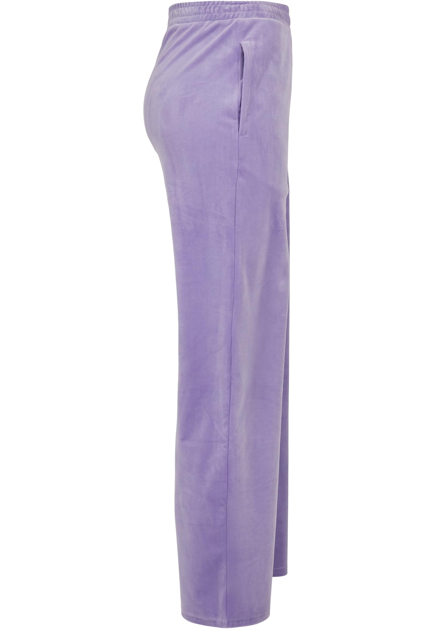 Ladies High Waist Straight Velvet Sweatpants | lavender