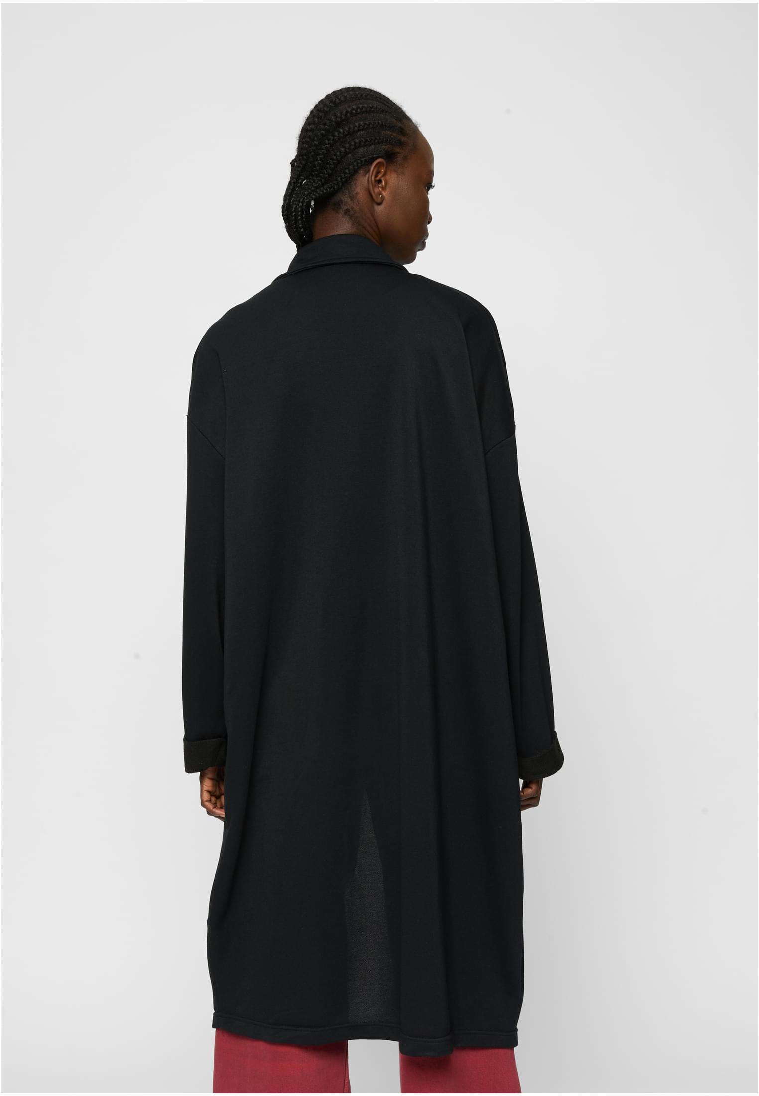 Ladies Modal Terry Oversized Coat | black