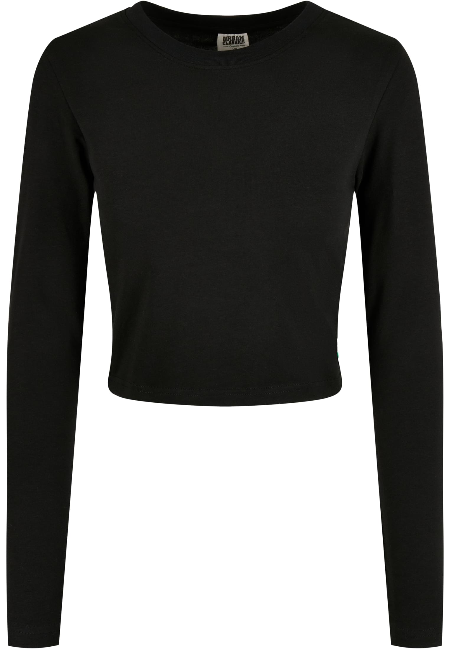 Ladies Organic Cropped Longsleeve | black