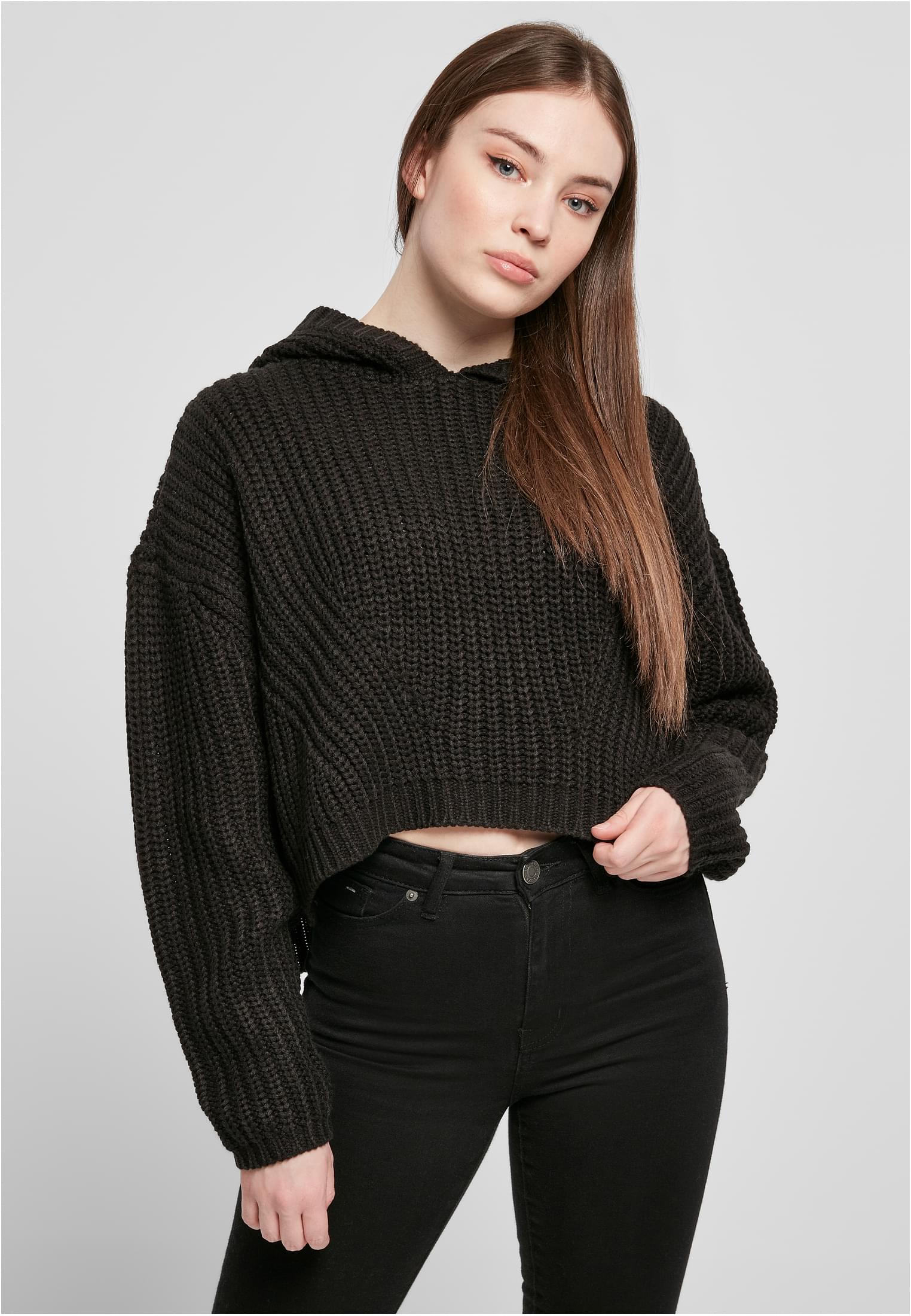 Ladies Oversized Hoody Sweater | black