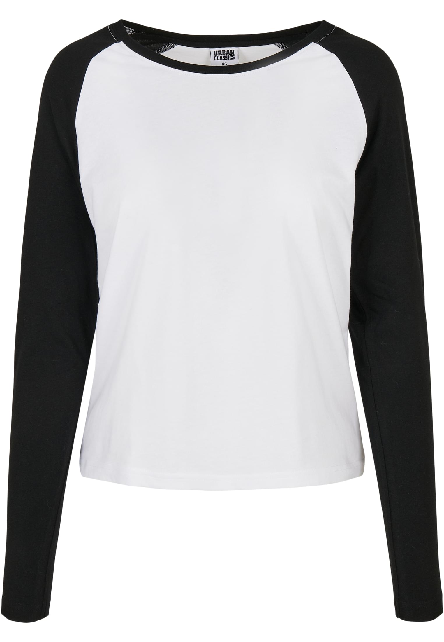 Ladies Contrast Raglan Longsleeve | white/black