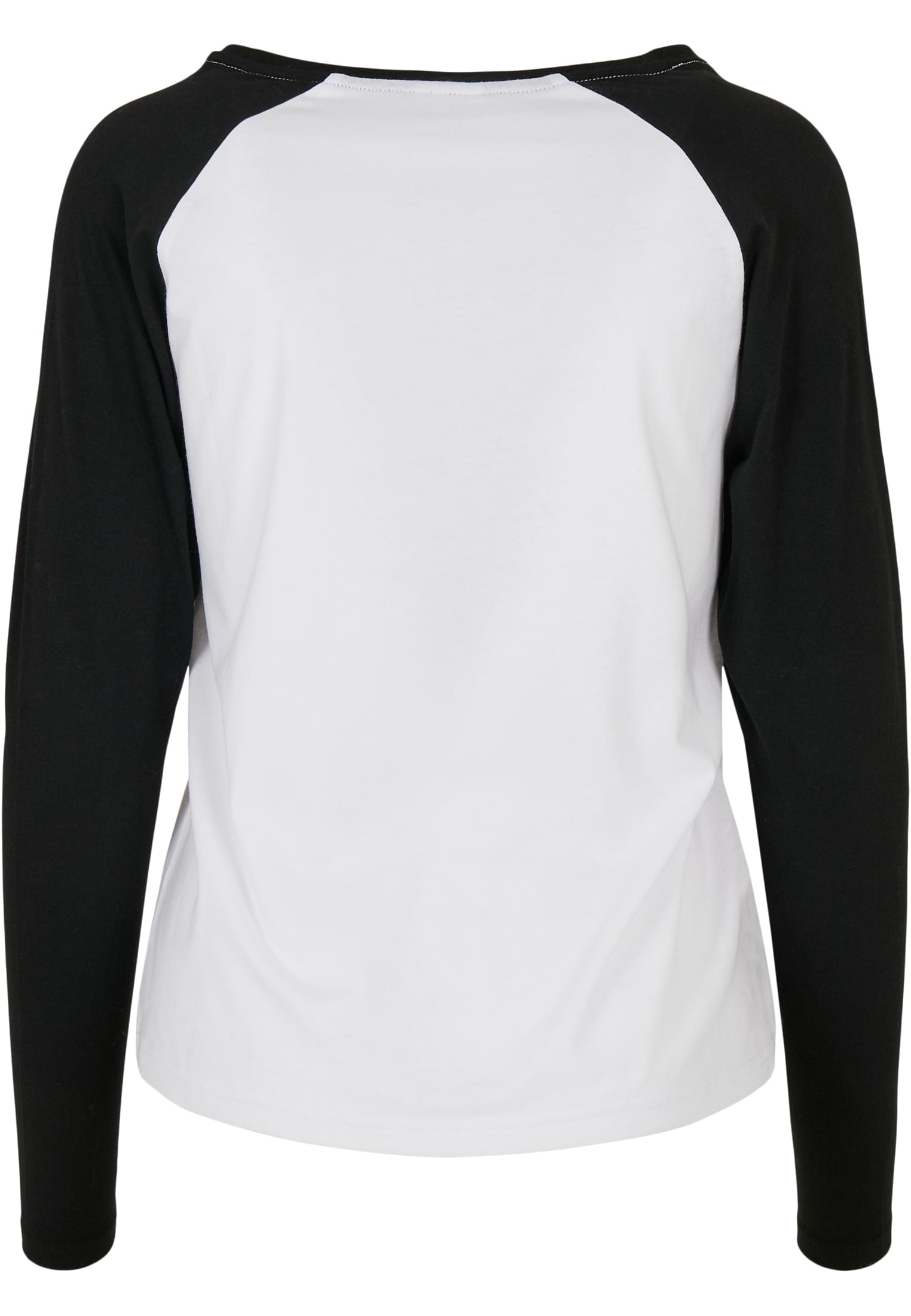 Ladies Contrast Raglan Longsleeve | white/black