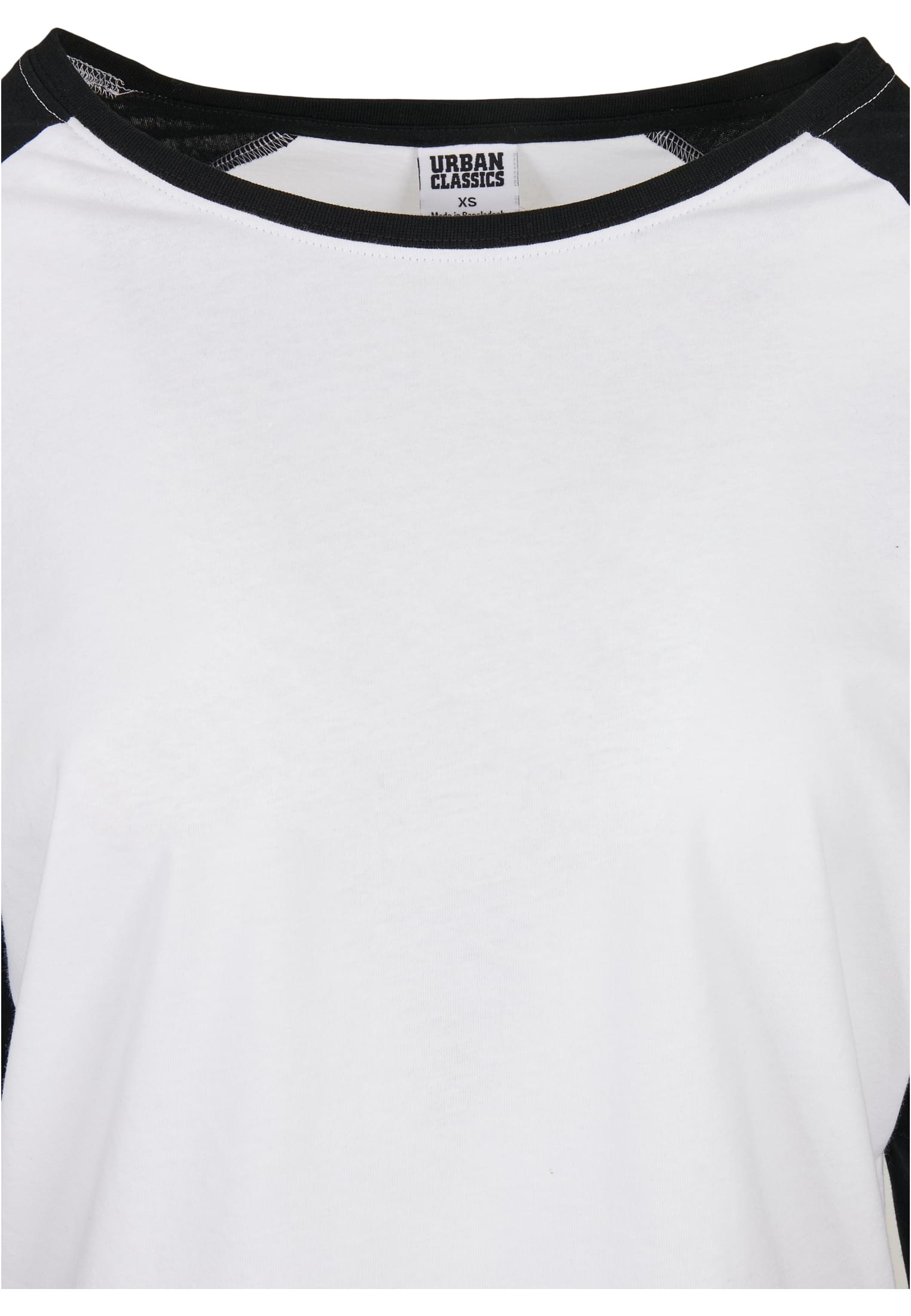 Ladies Contrast Raglan Longsleeve | white/black