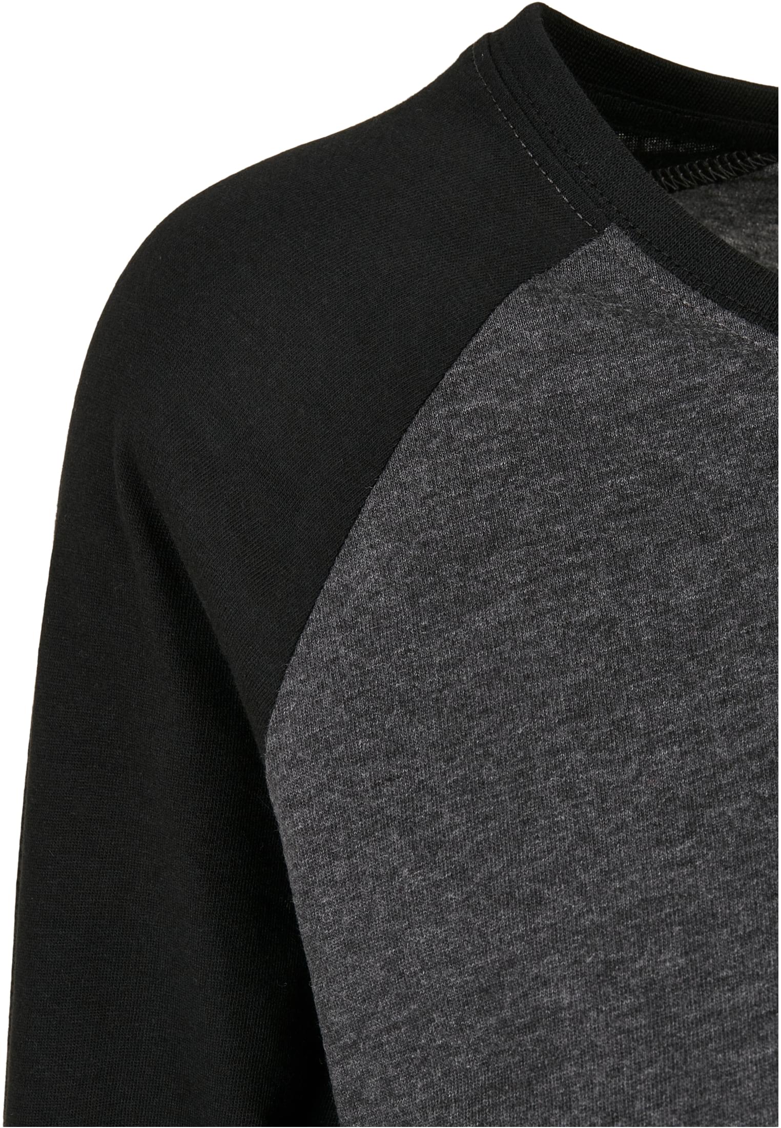 Ladies Contrast Raglan Longsleeve | charcoal/black