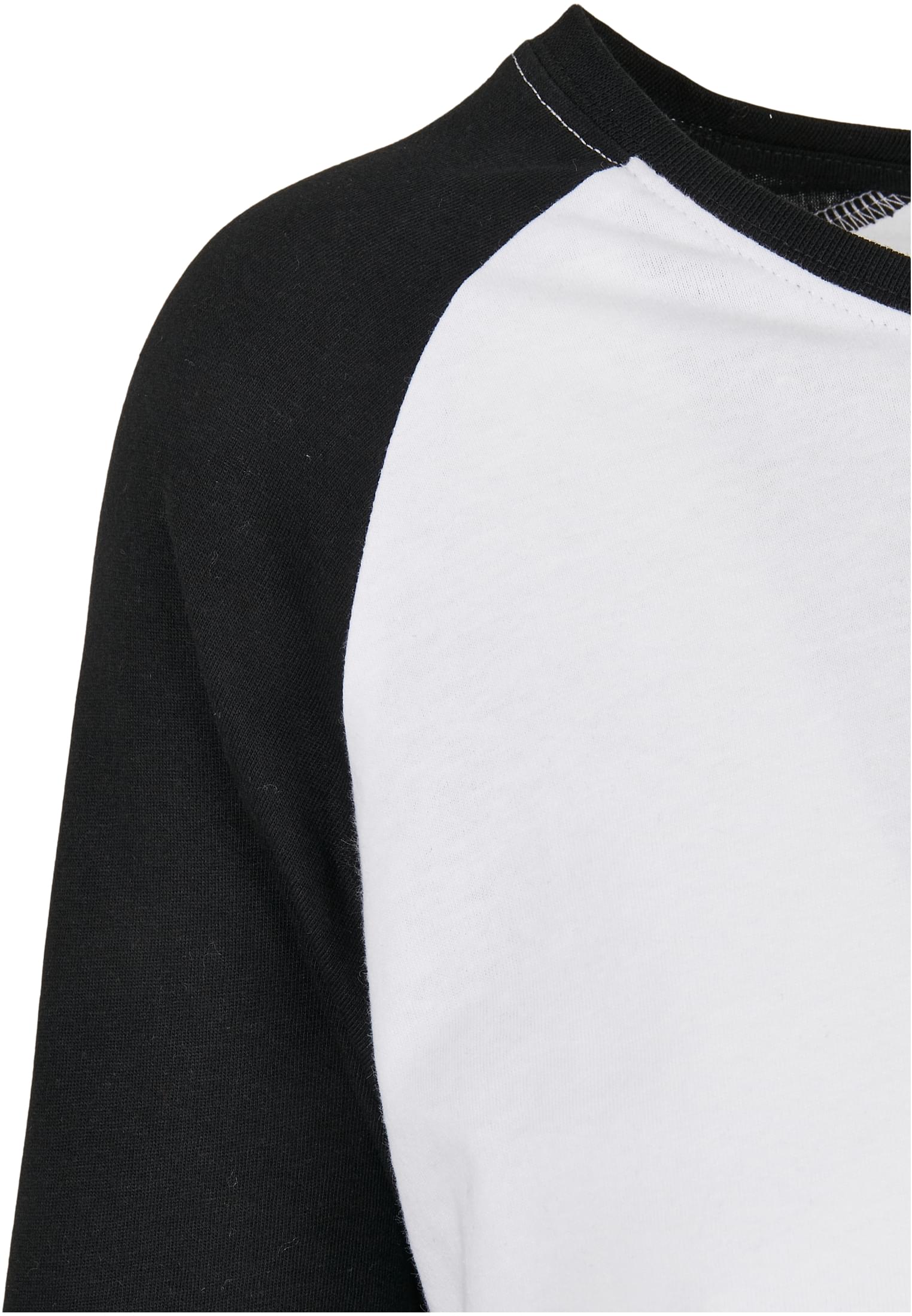 Ladies Contrast Raglan Longsleeve | white/black