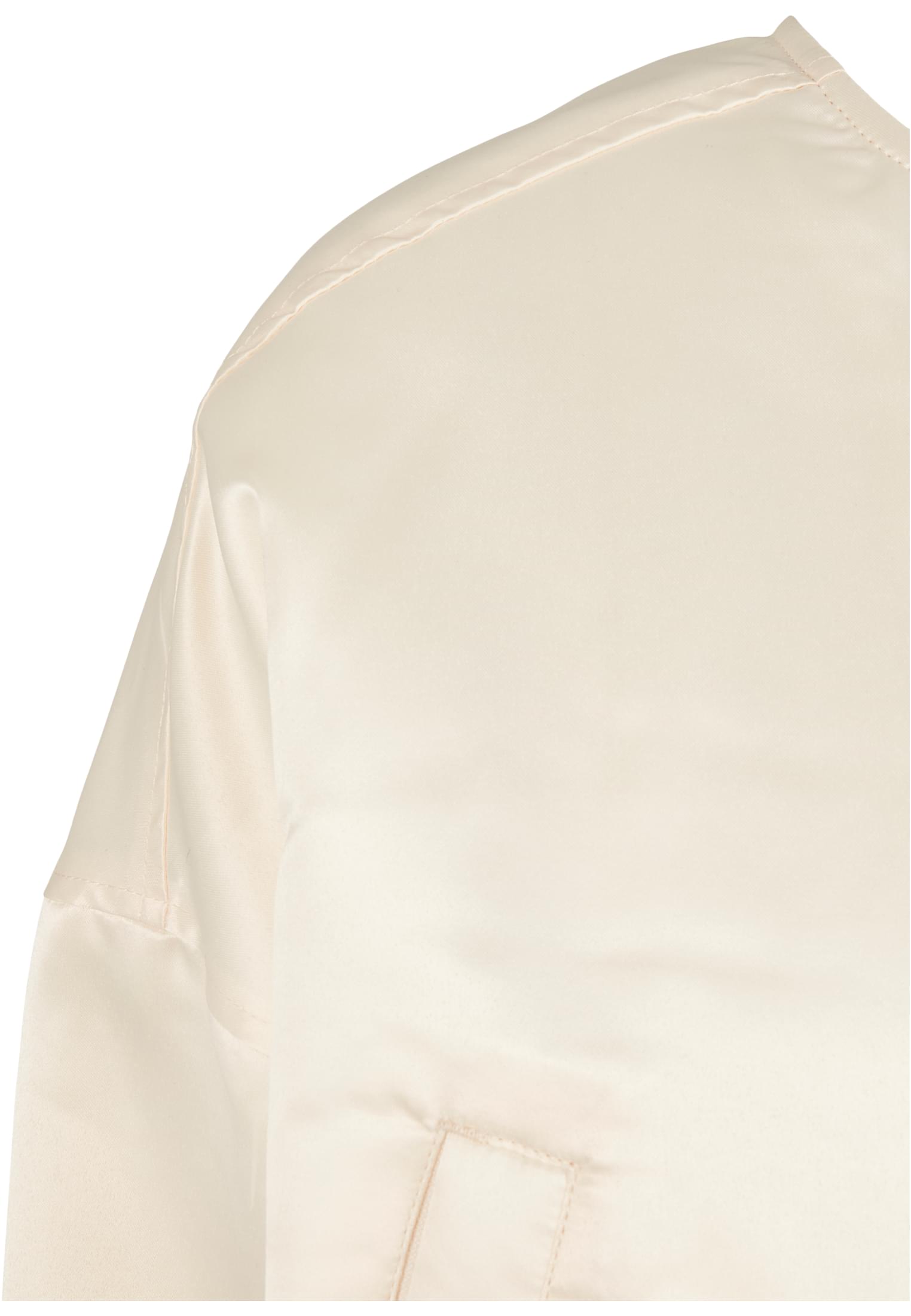 Ladies Short Oversized Satin Bomber Jacket | whitesand