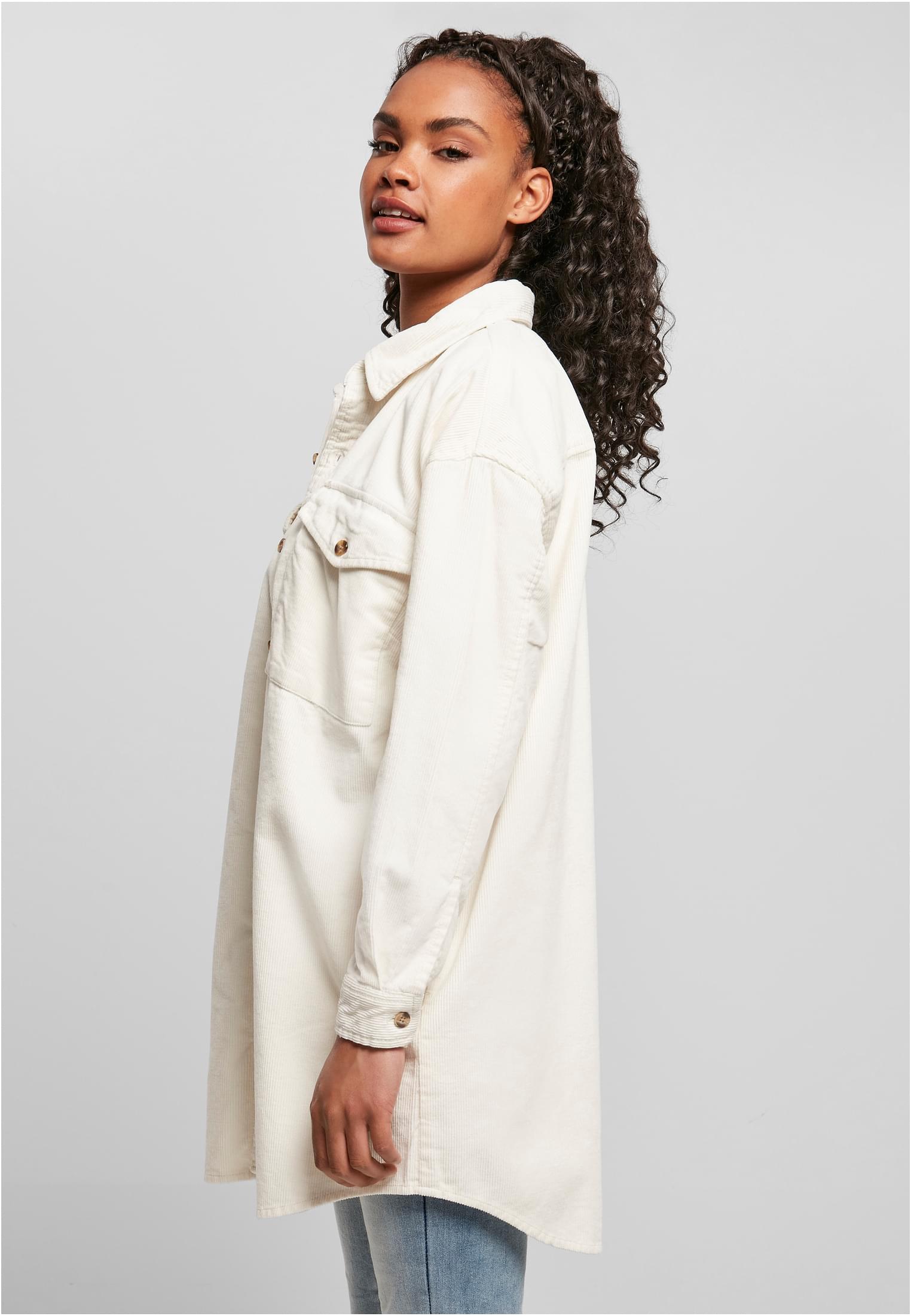 Ladies Long Corduroy Overshirt | whitesand