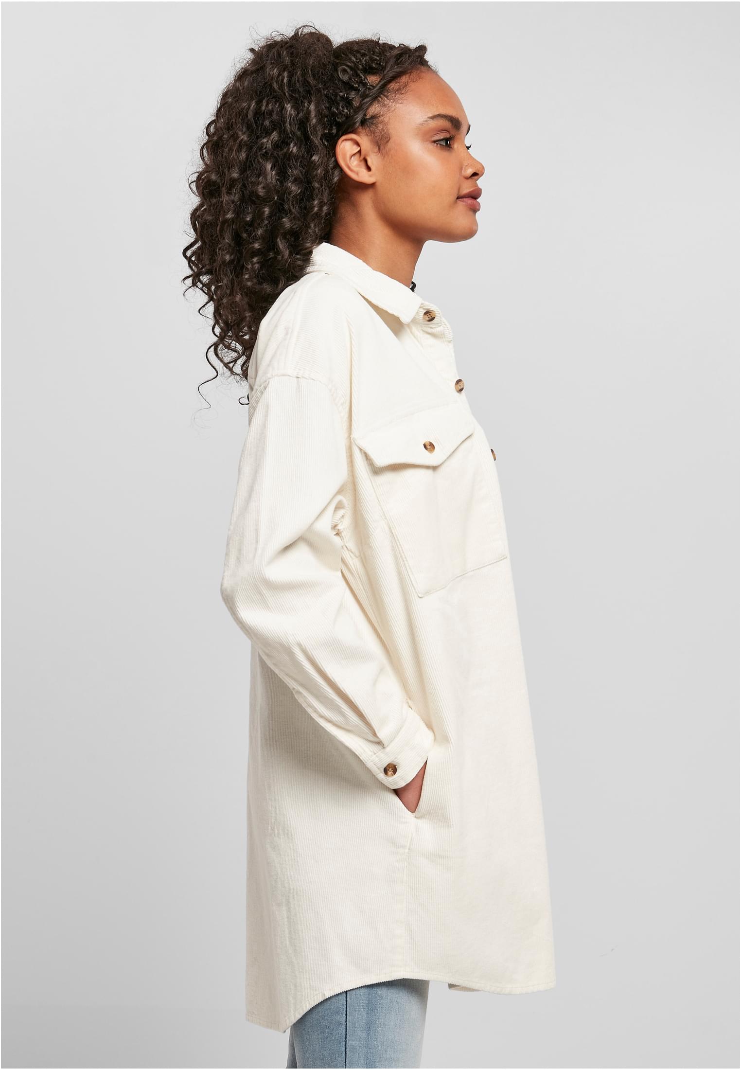 Ladies Long Corduroy Overshirt | whitesand