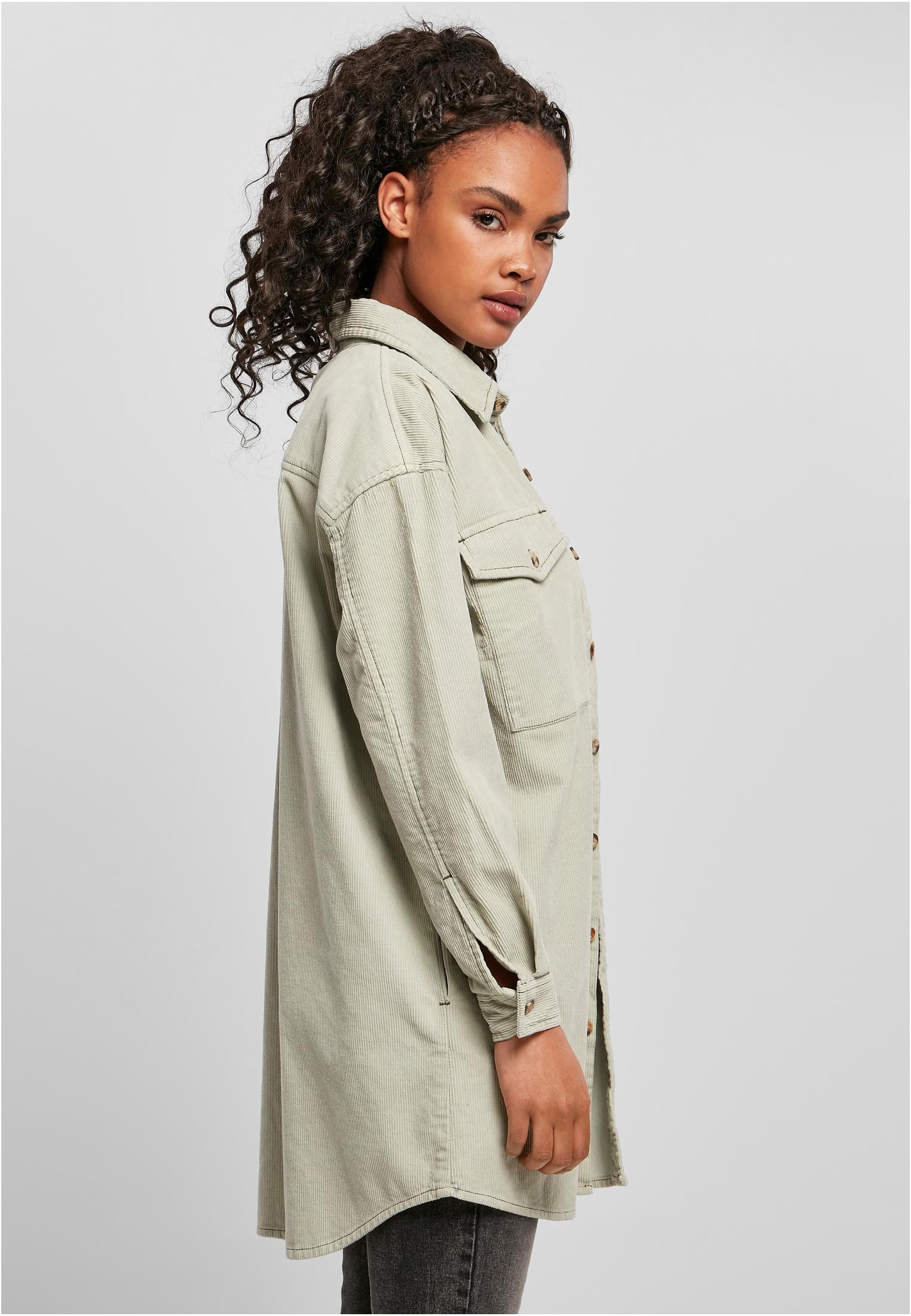 Ladies Long Corduroy Overshirt | softsalvia