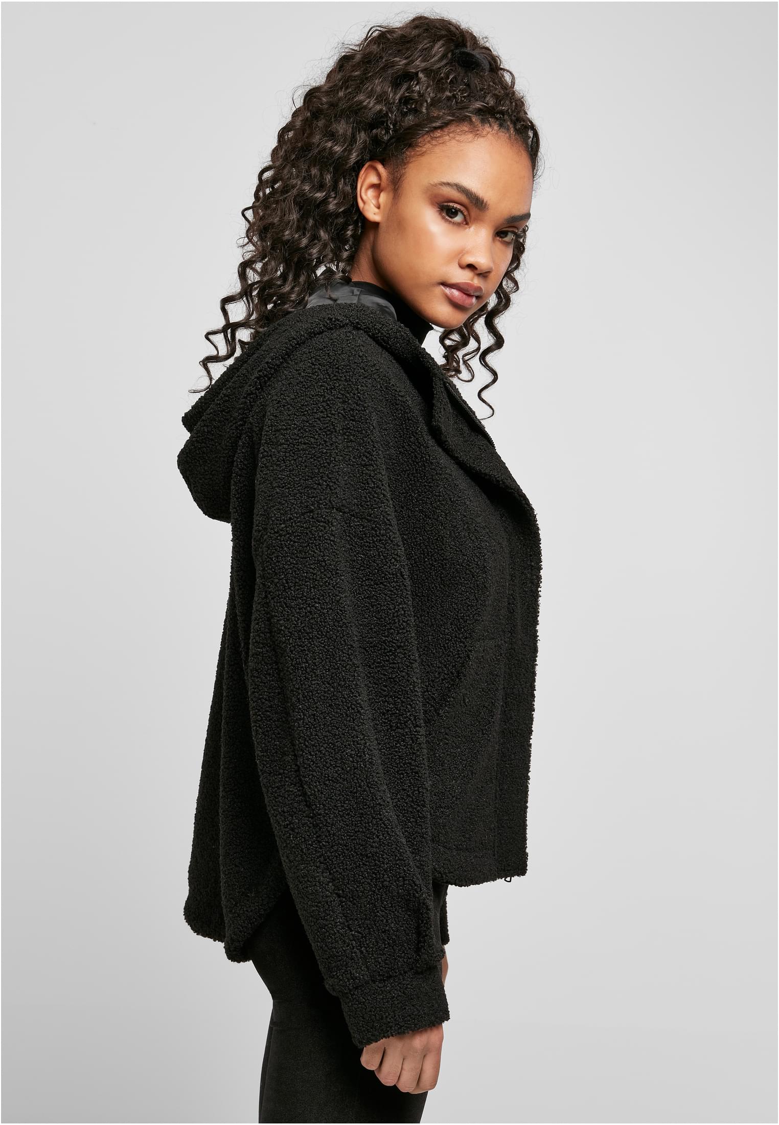 Ladies Short Sherpa Jacket | black