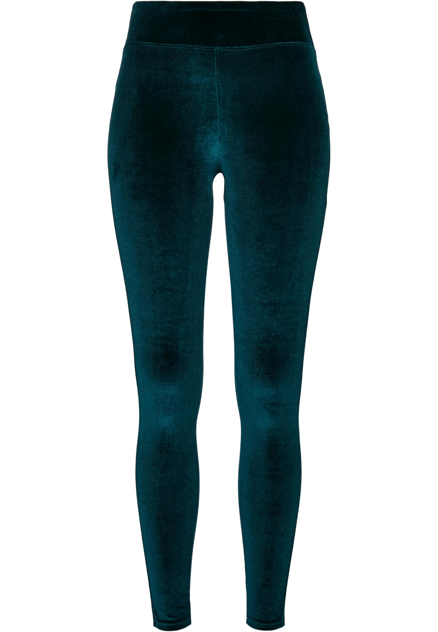 Ladies High Waist Velvet Leggings | teal