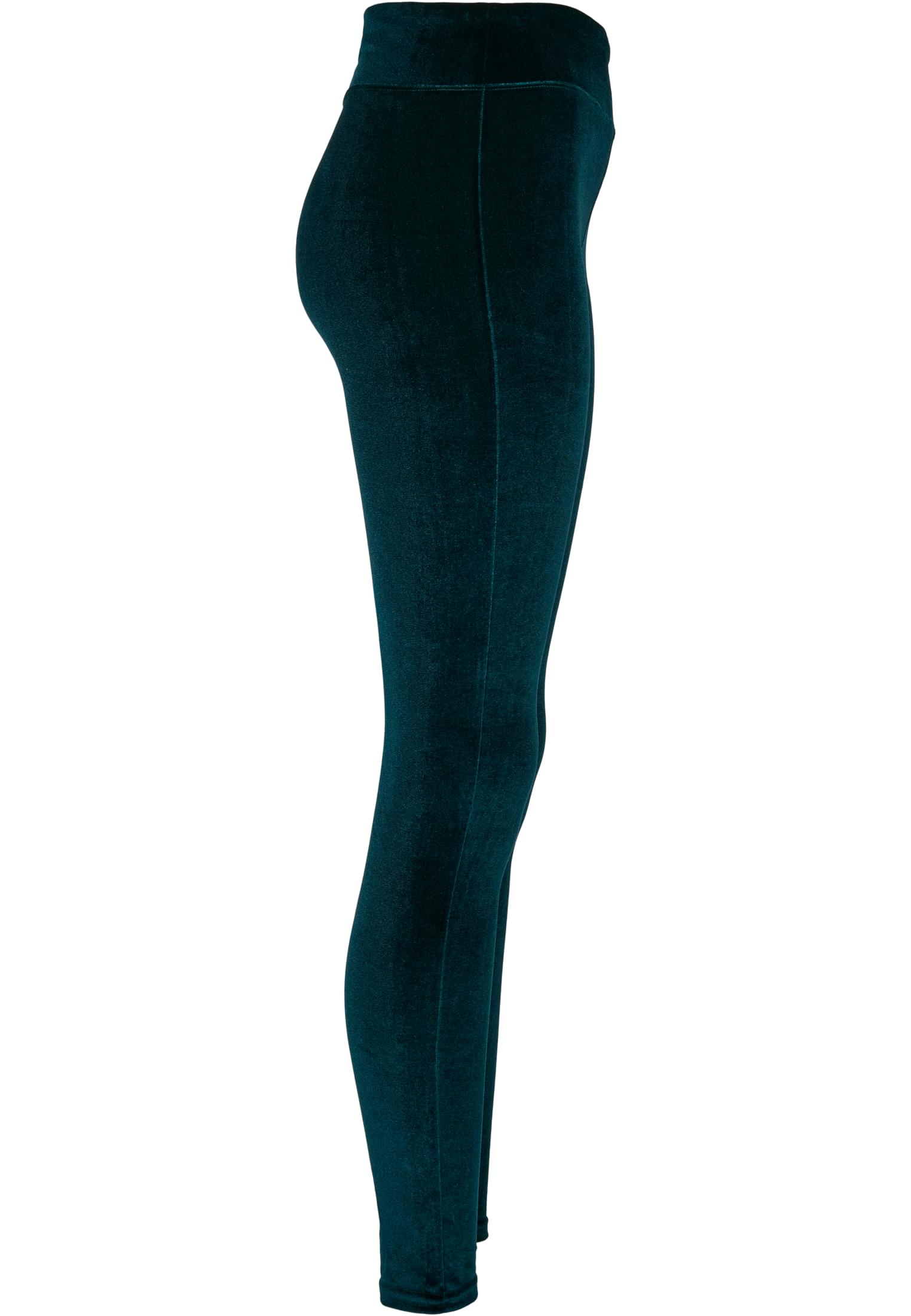 Ladies High Waist Velvet Leggings | teal