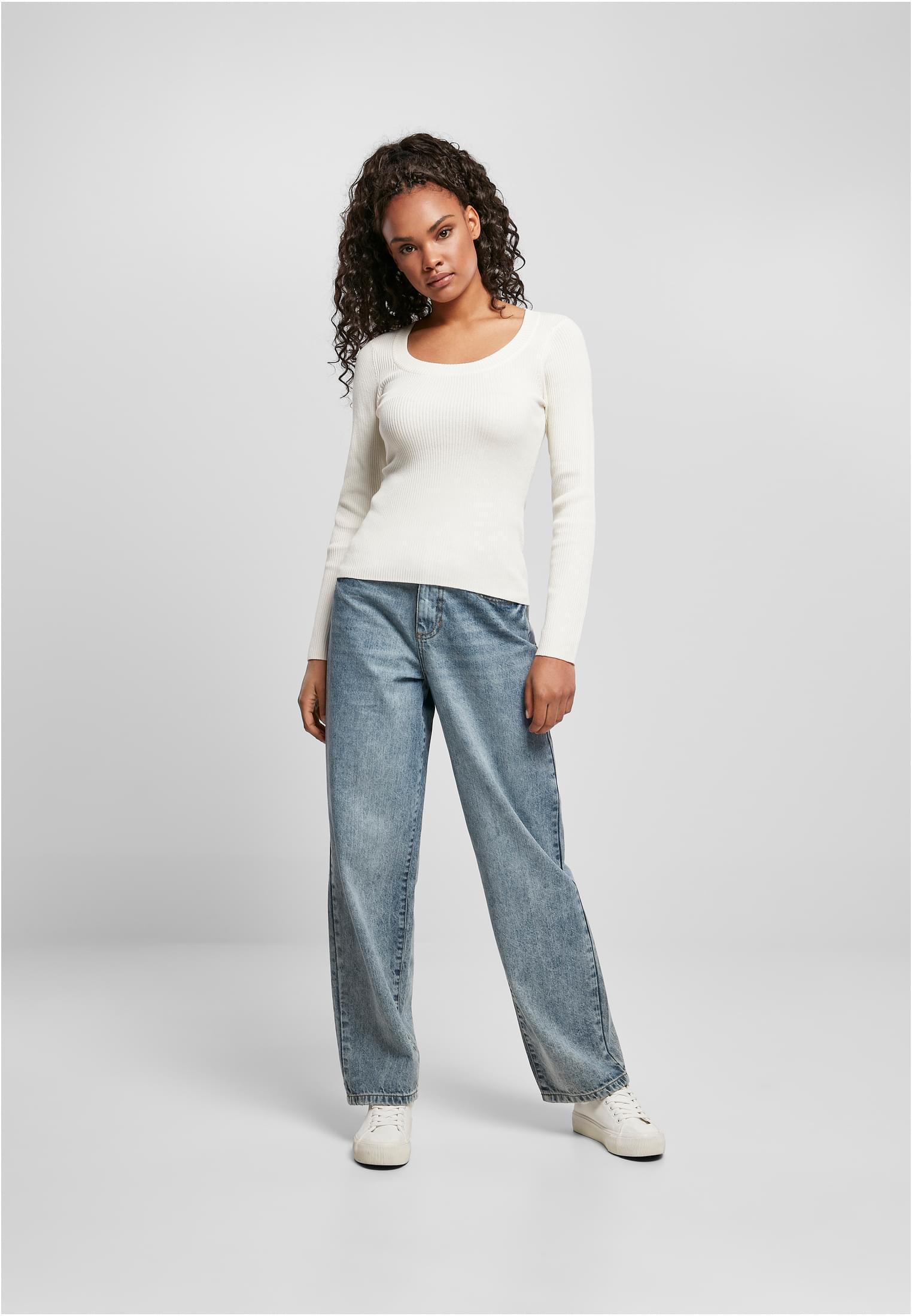 Ladies Wide Neckline Sweater | whitesand