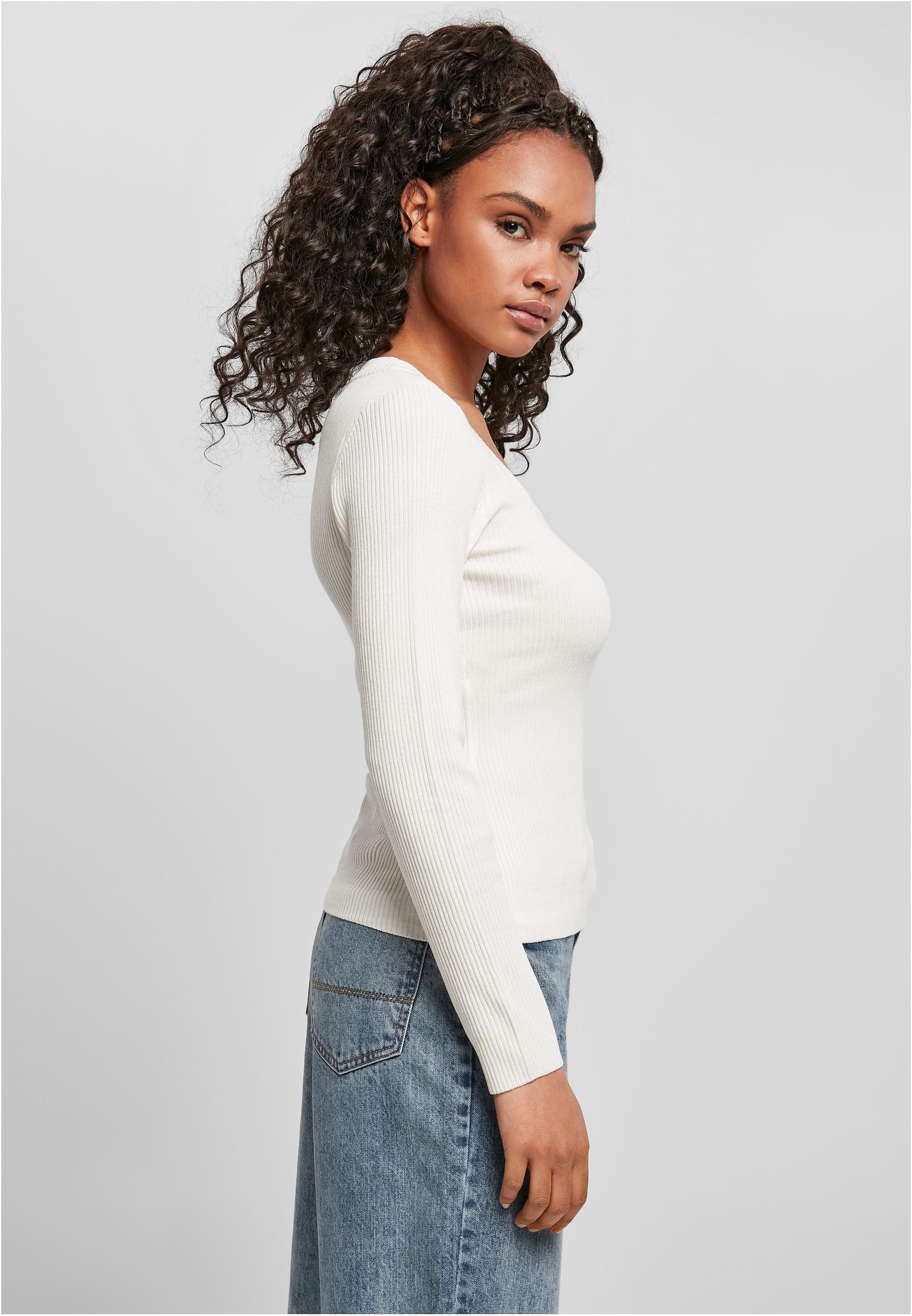 Ladies Wide Neckline Sweater | whitesand