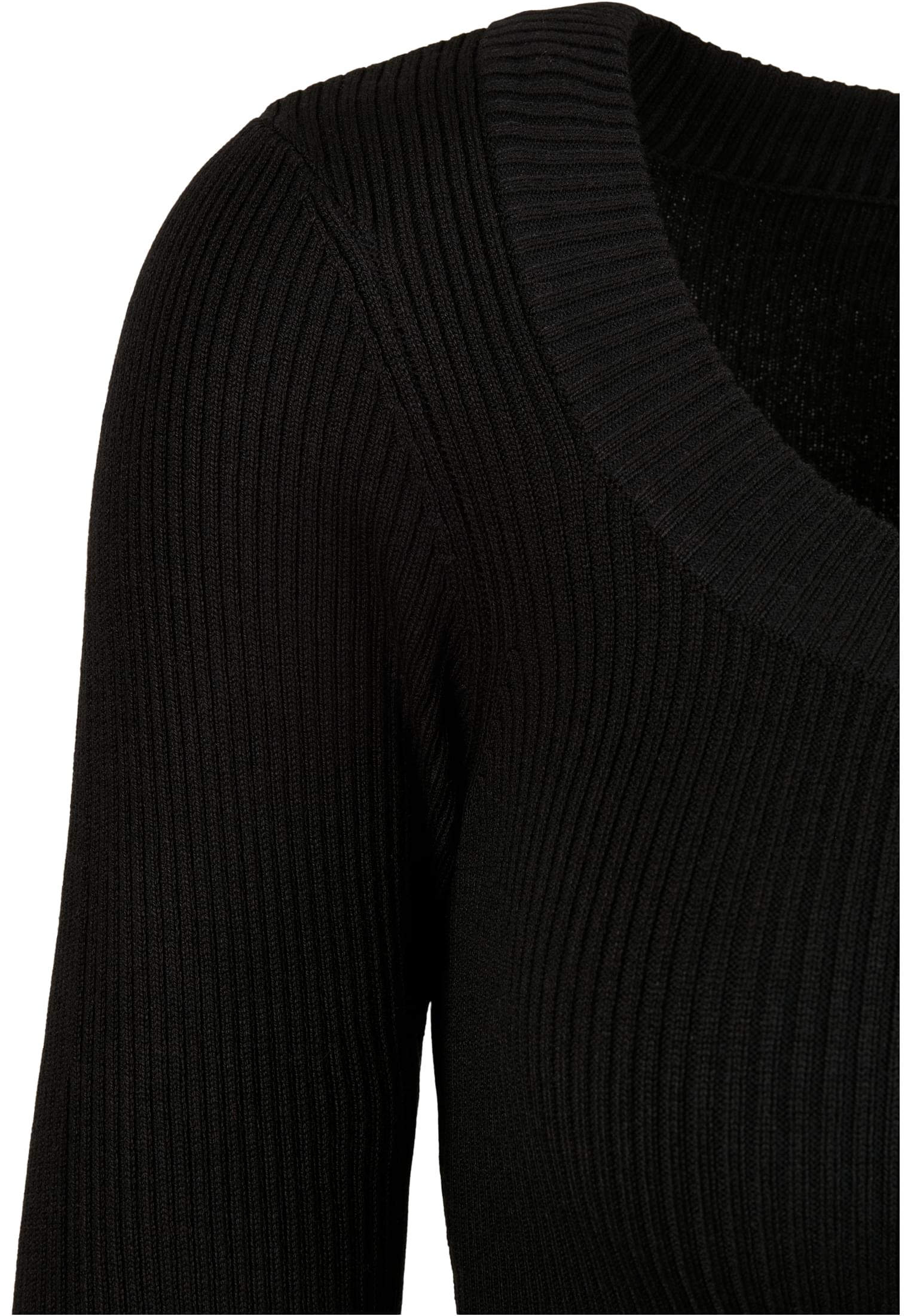 Ladies Wide Neckline Sweater | black