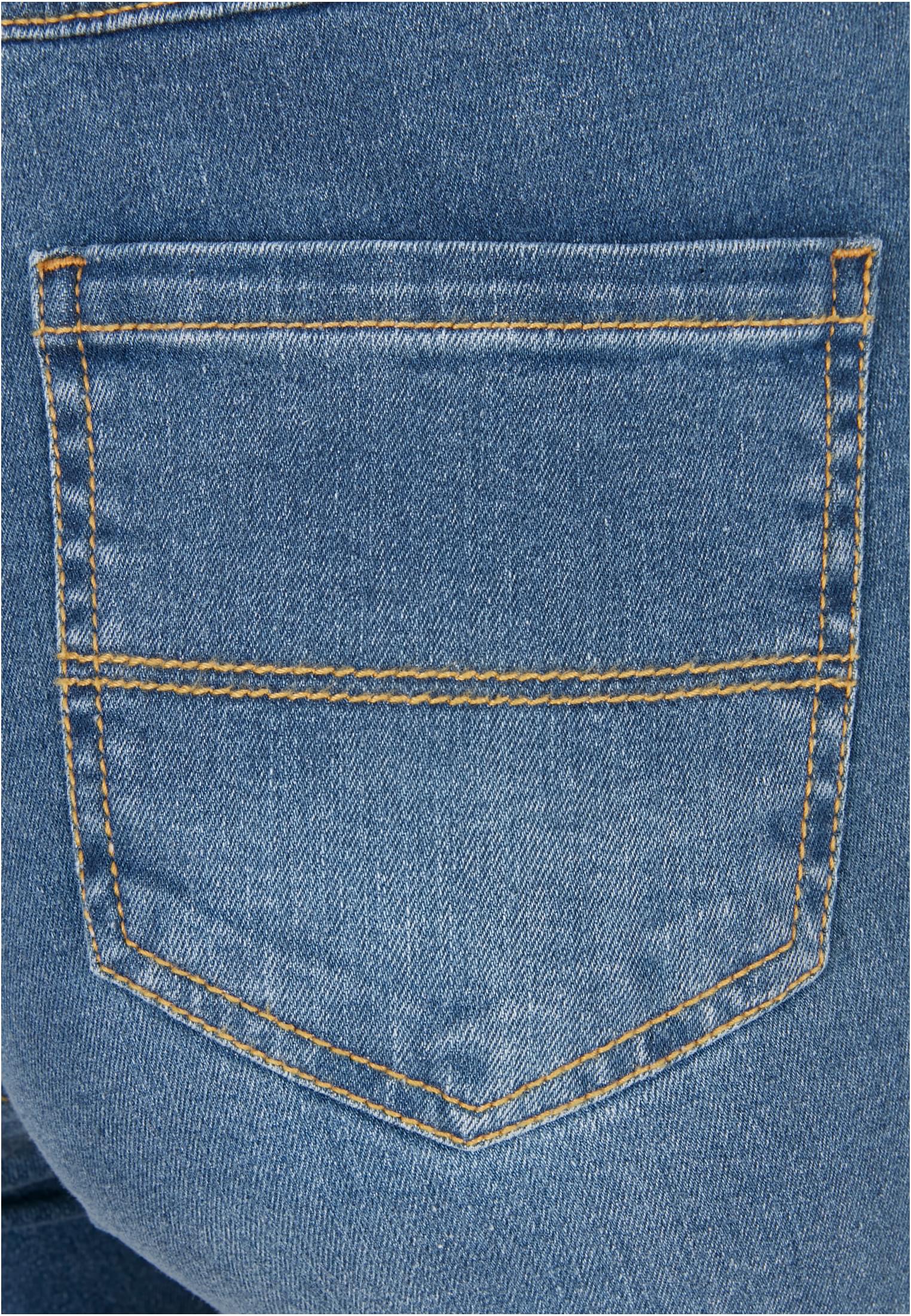 Ladies High Waist Flared Denim Pants | midstone washed