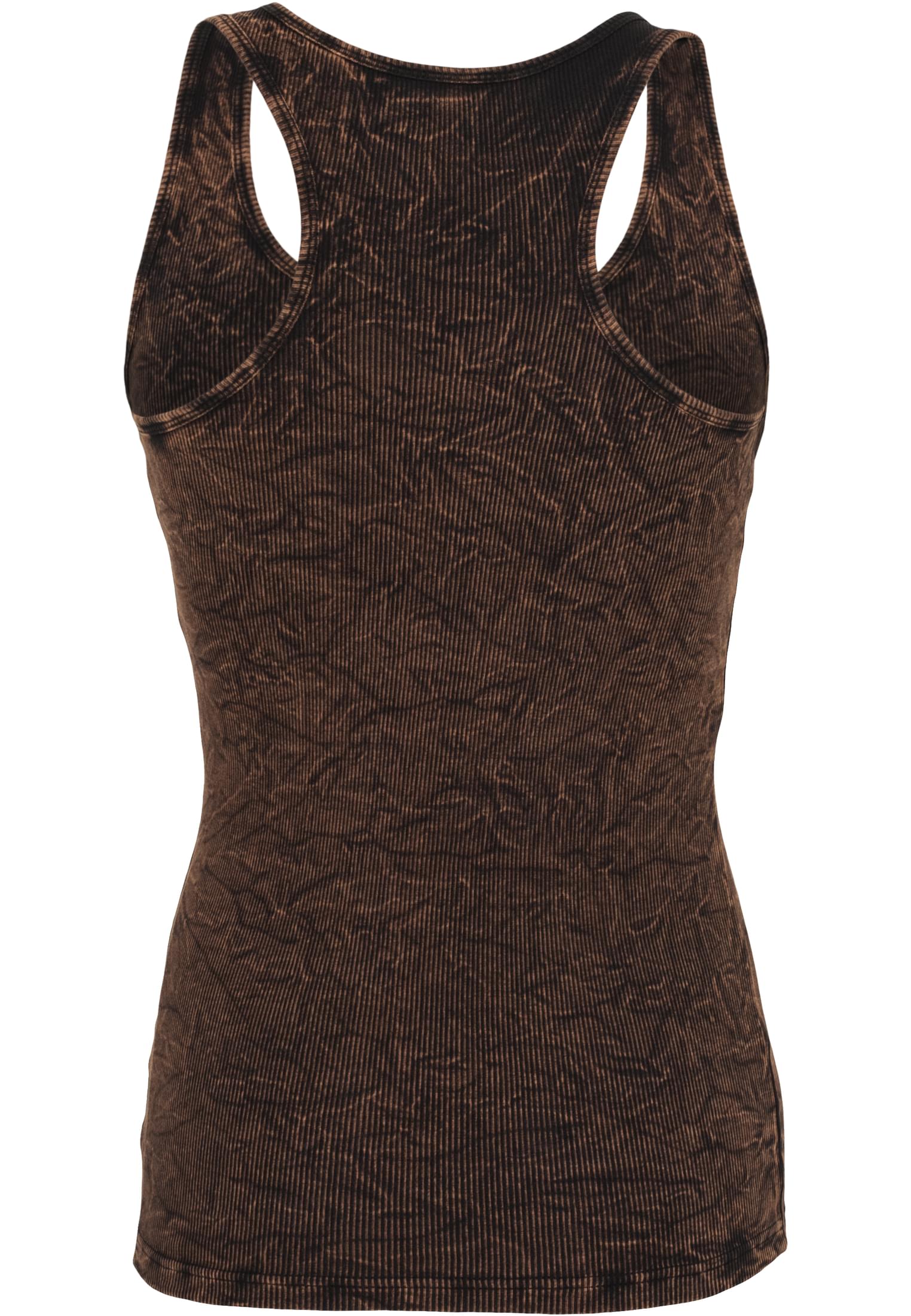 Ladies Crinkle Camo Tanktop | brown