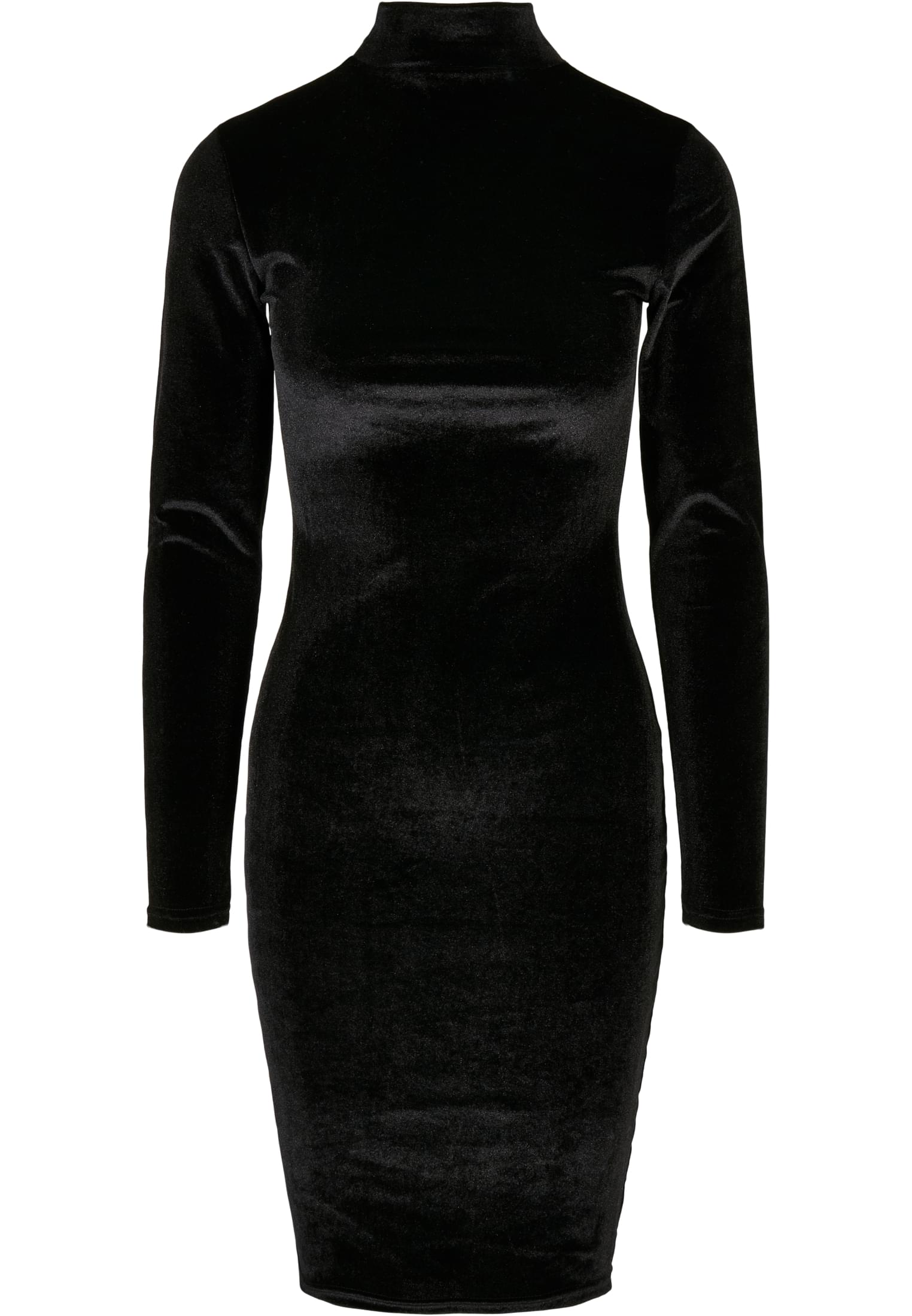 Ladies Velvet Turtle Neck Dress | black