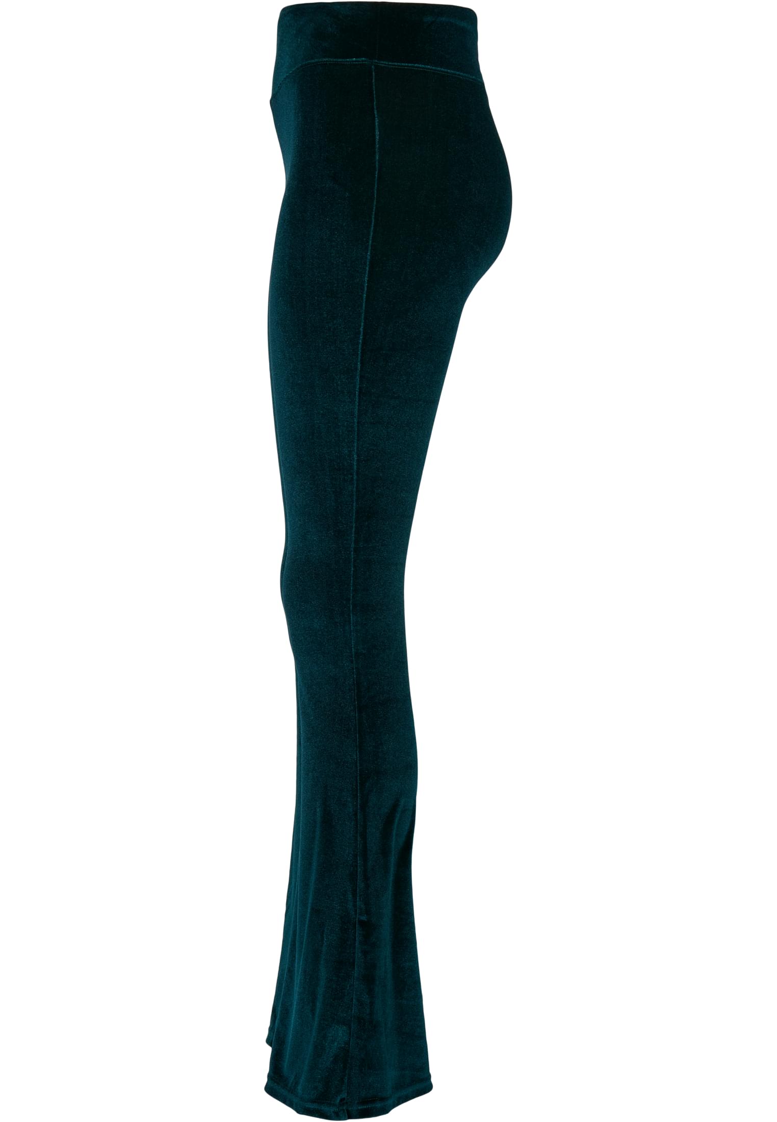 Ladies High Waist Velvet Boot Cut Leggings | teal