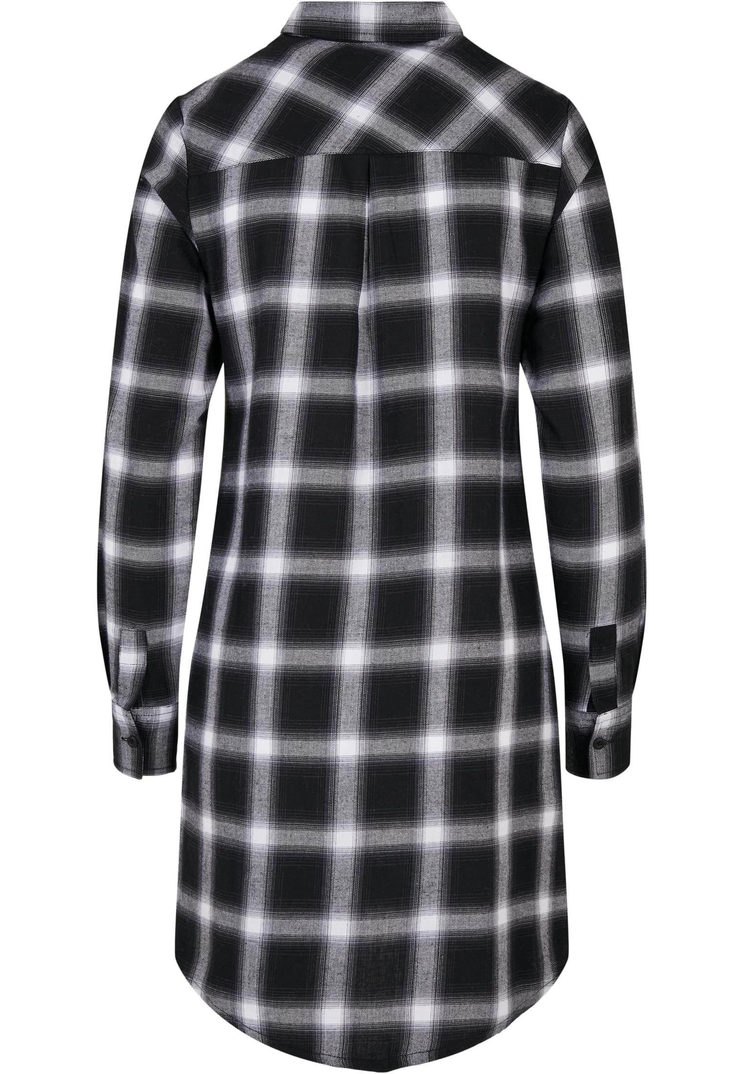 Ladies Cotton Check Shirt Dress | black/white