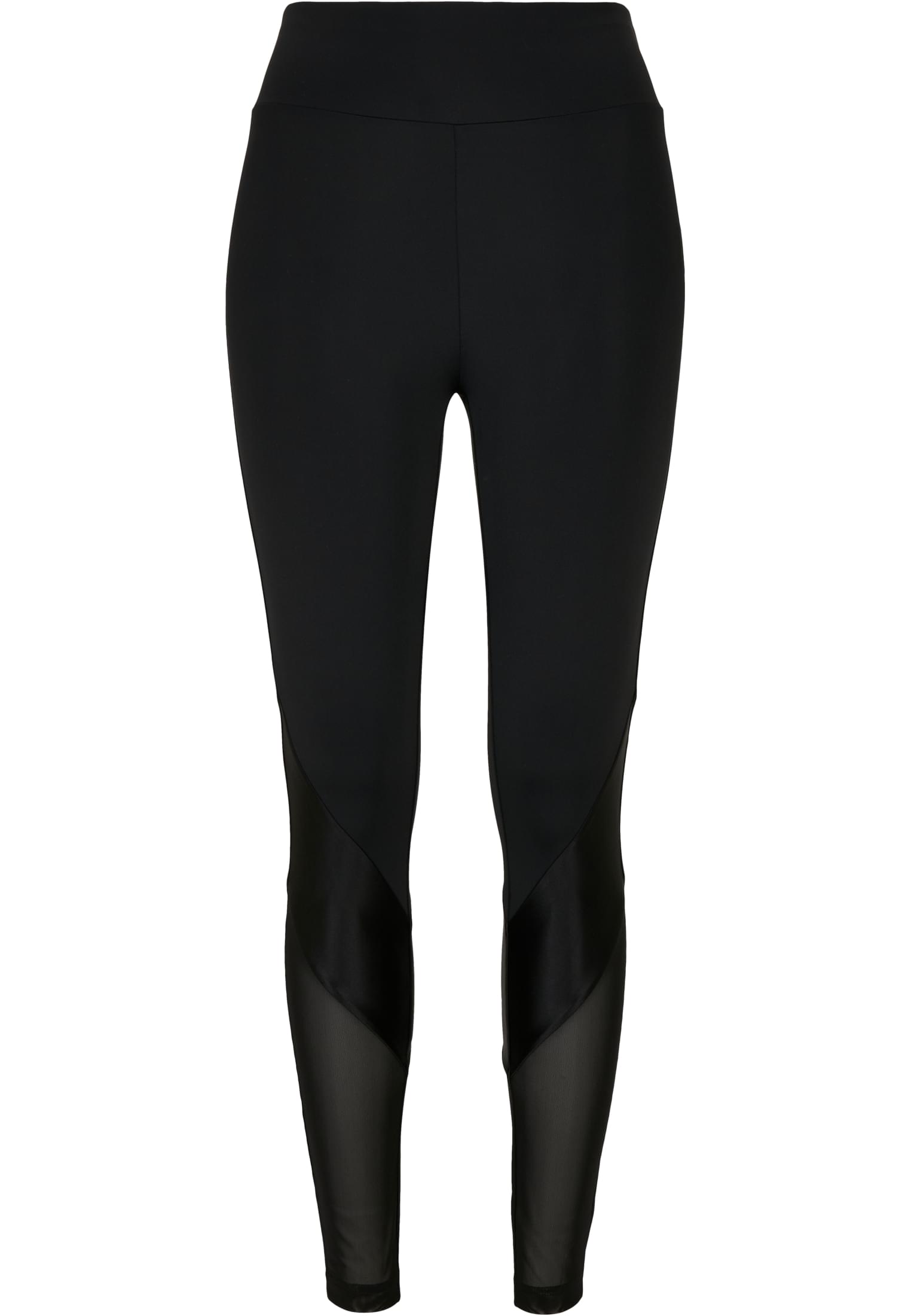 Ladies Highwaist  Mixed Tech Leggings | black/black