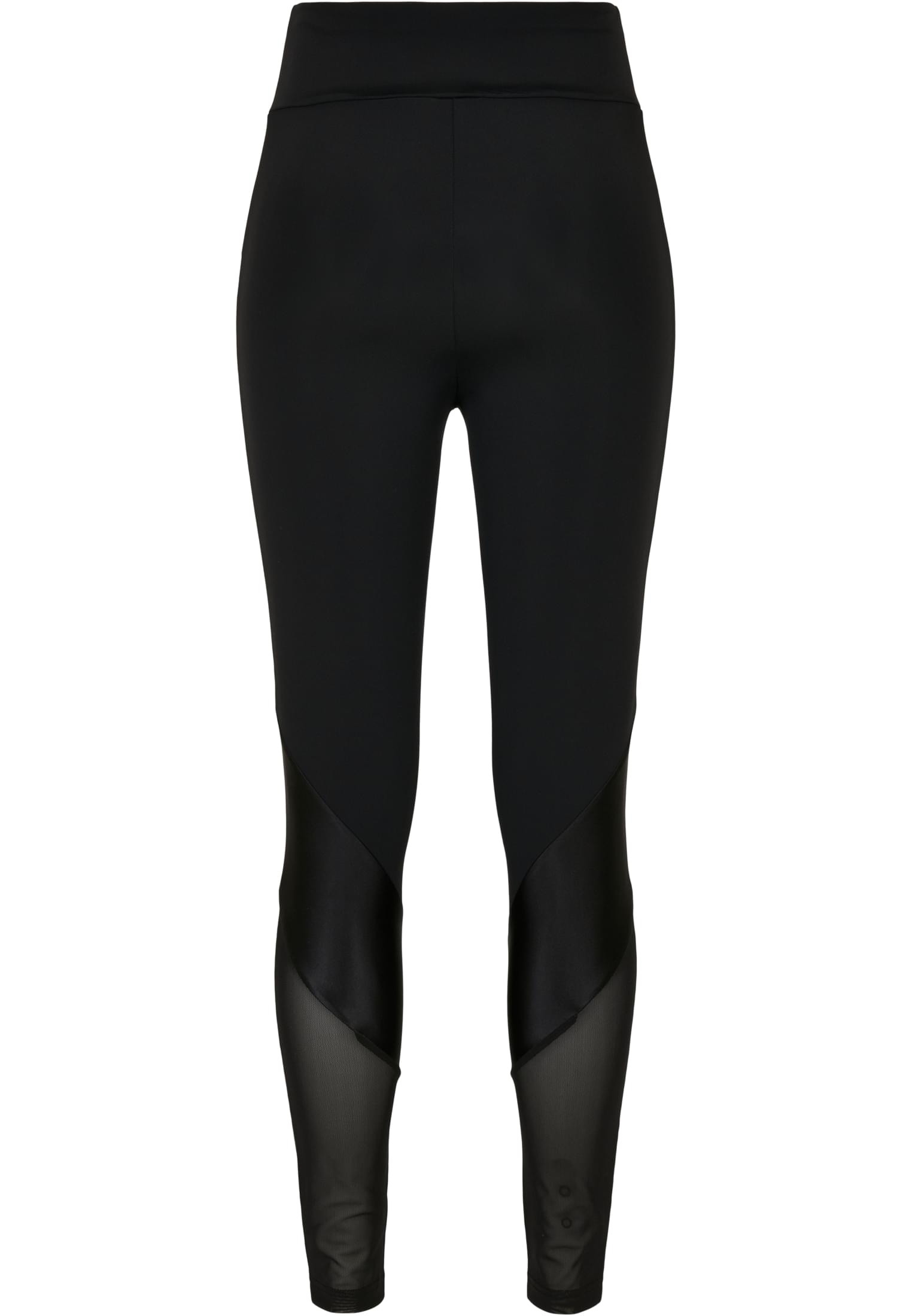 Ladies Highwaist  Mixed Tech Leggings | black/black