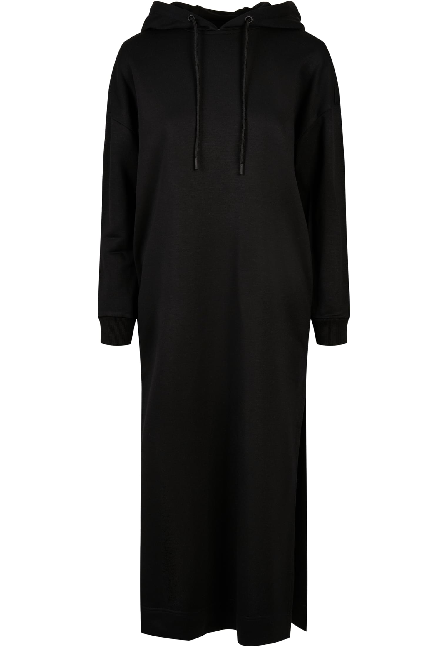 Ladies Modal Terry Long Hoody Dress | black