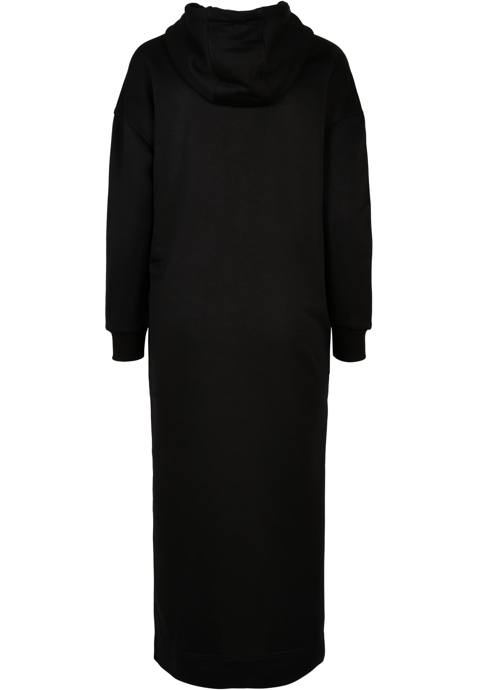 Ladies Modal Terry Long Hoody Dress | black