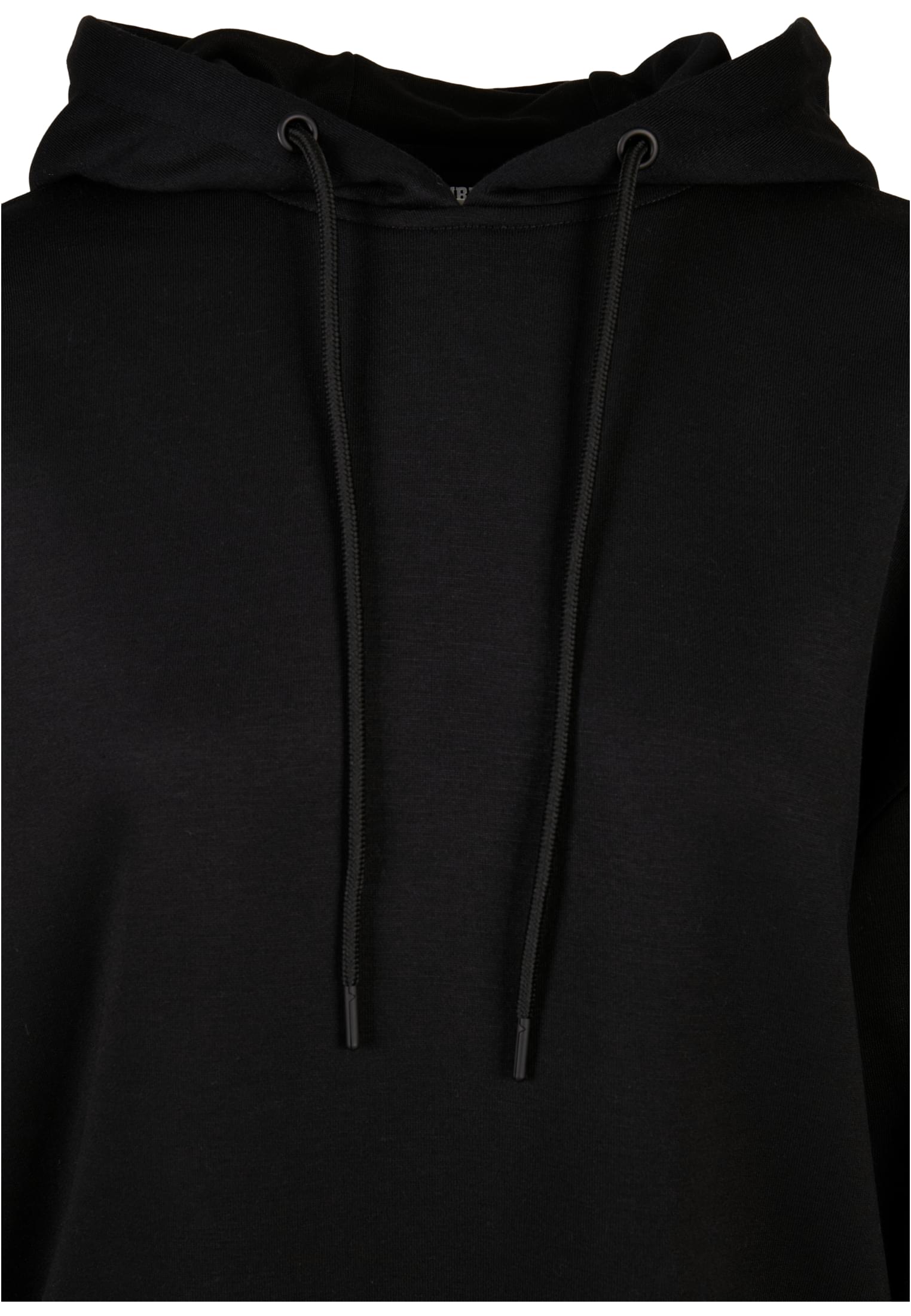 Ladies Modal Terry Long Hoody Dress | black