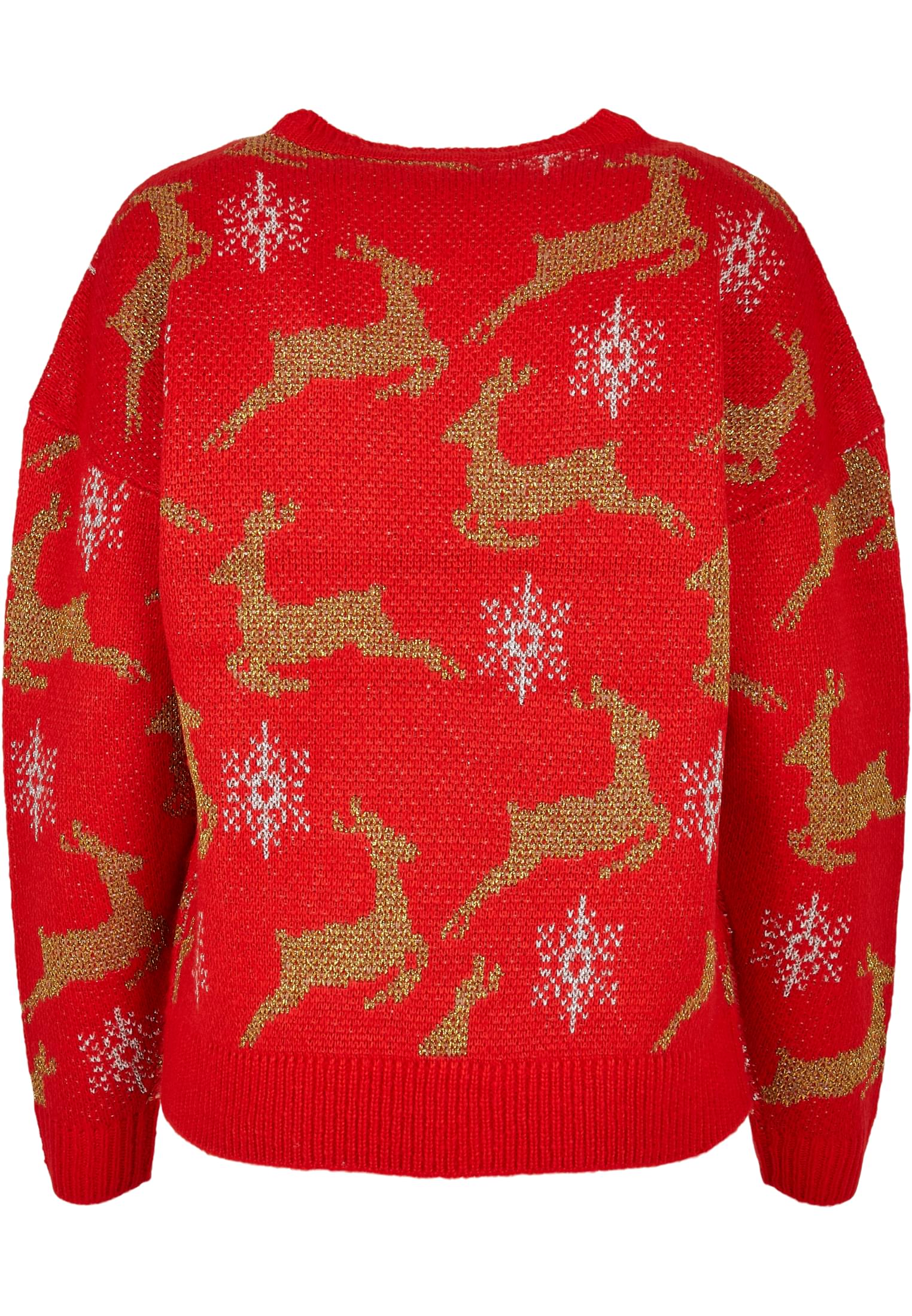 Ladies Oversized Christmas Sweater | red/gold