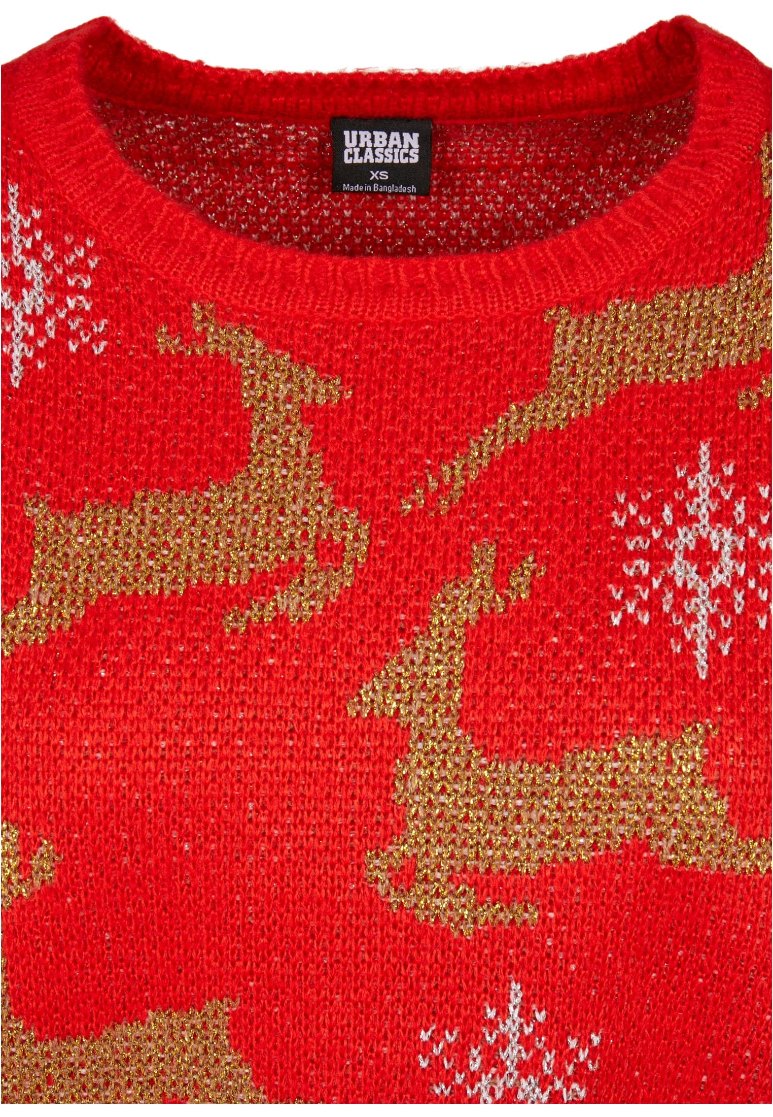 Ladies Oversized Christmas Sweater | red/gold