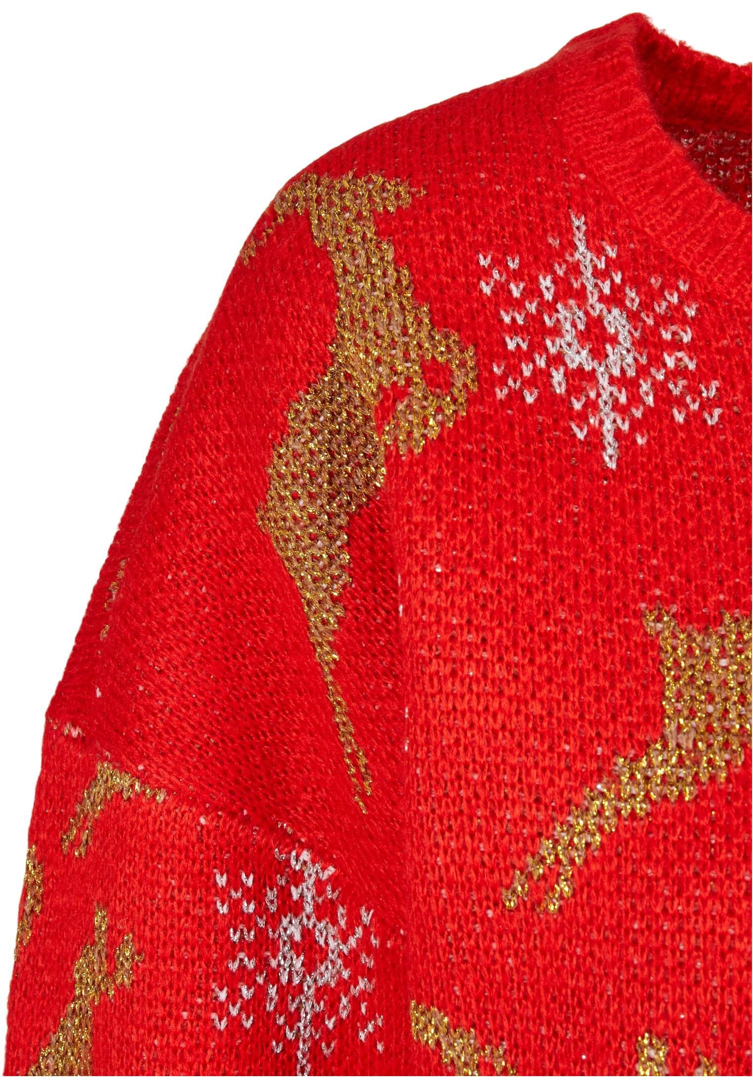 Ladies Oversized Christmas Sweater | red/gold