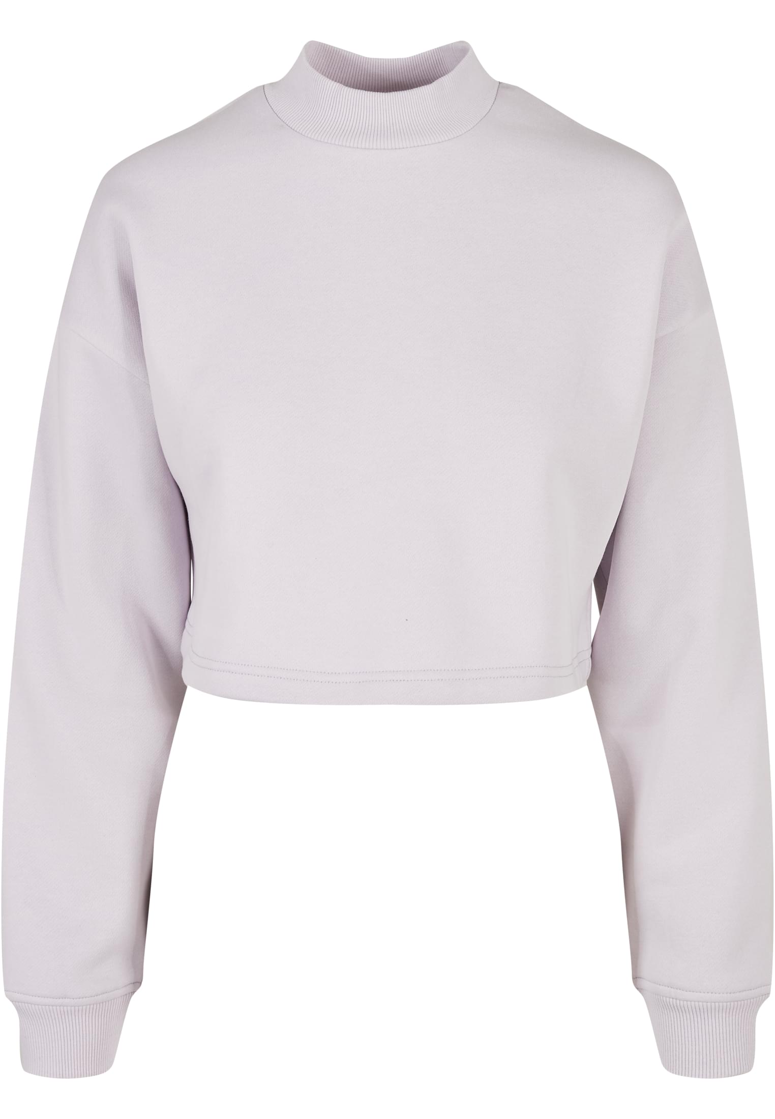 Ladies Cropped Oversized Sweat High Neck Crew | softlilac