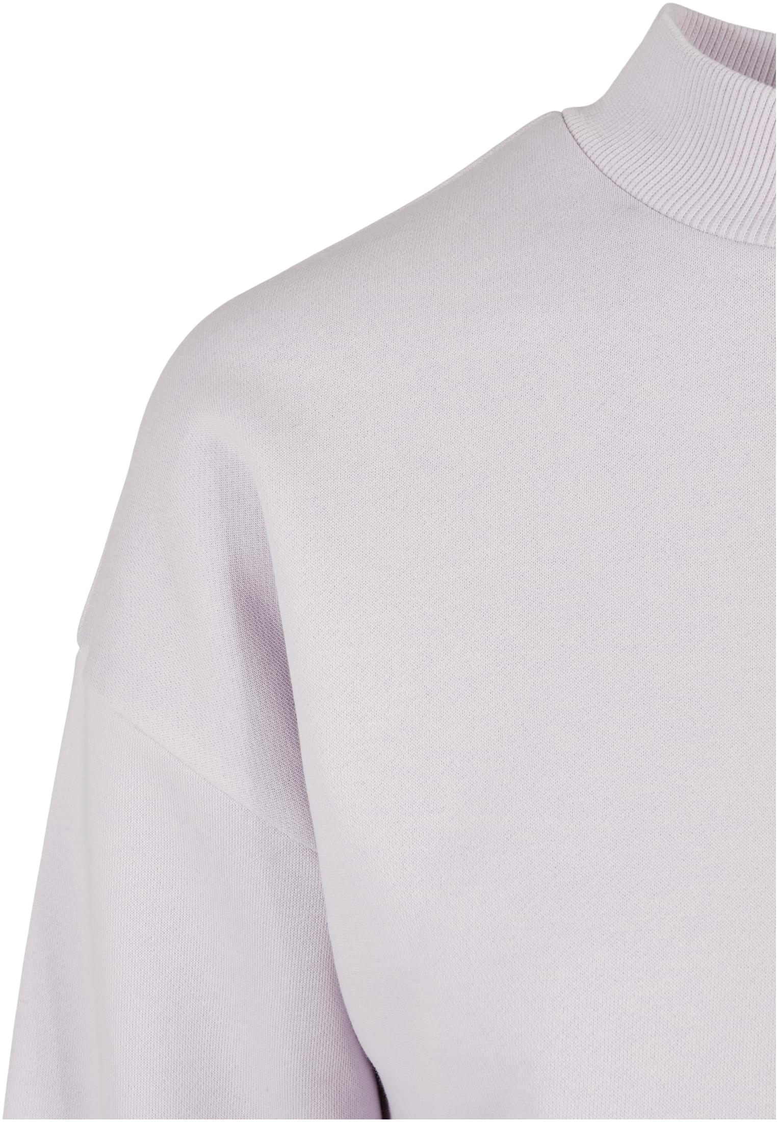 Ladies Cropped Oversized Sweat High Neck Crew | softlilac