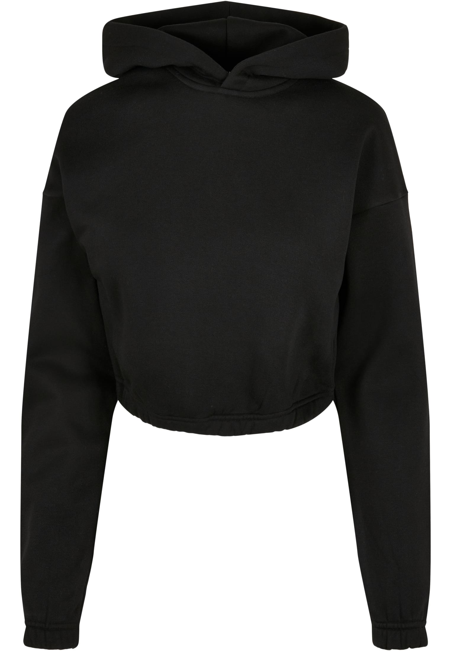 Ladies Short Oversized Sweat Hoody | black