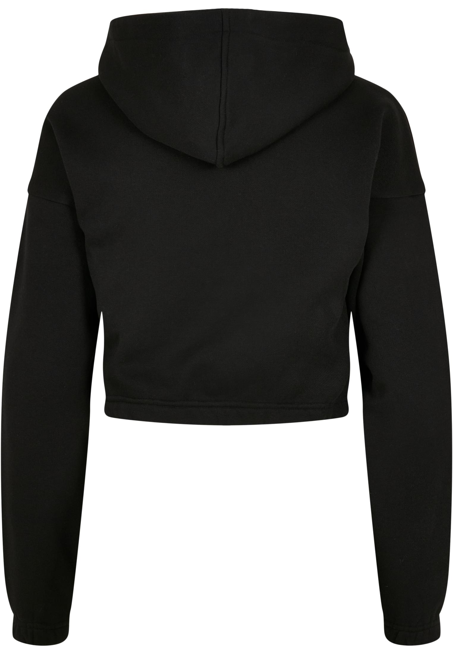 Ladies Short Oversized Sweat Hoody | black